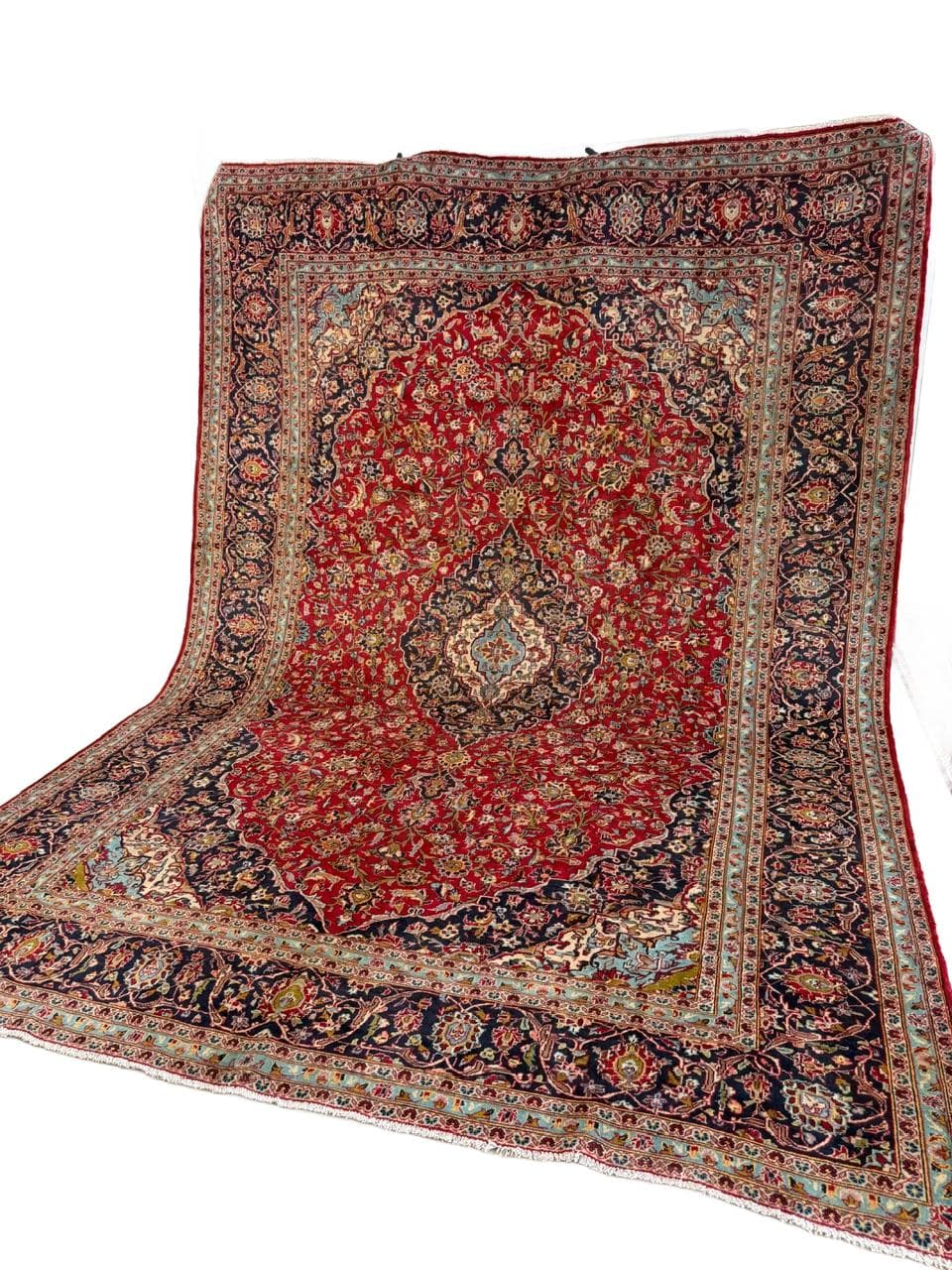 Dywan Kashan 410x300 cm, multikolor, wełna, Iran