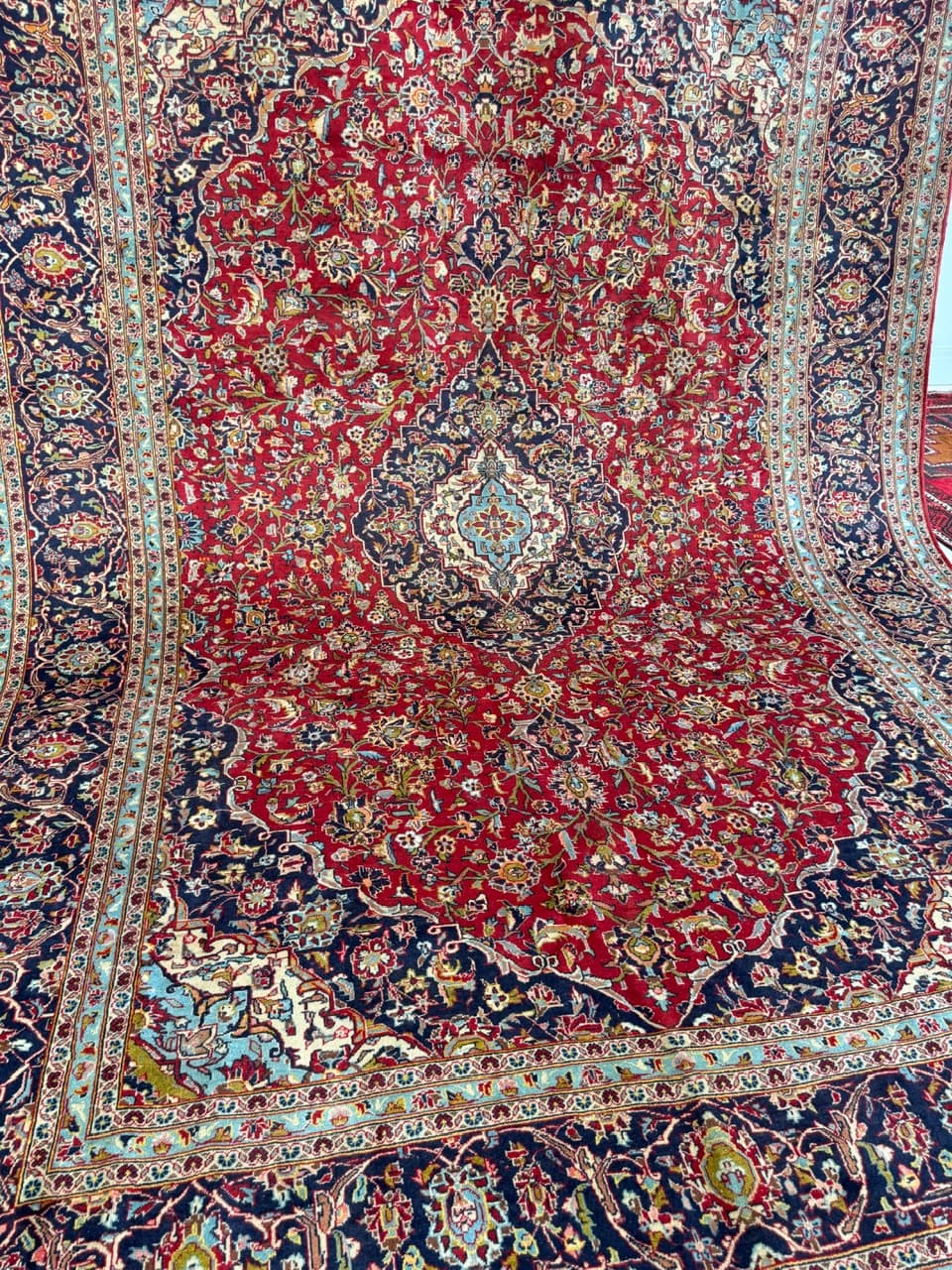 Dywan Kashan 410x300 cm, multikolor, wełna, Iran - 227893