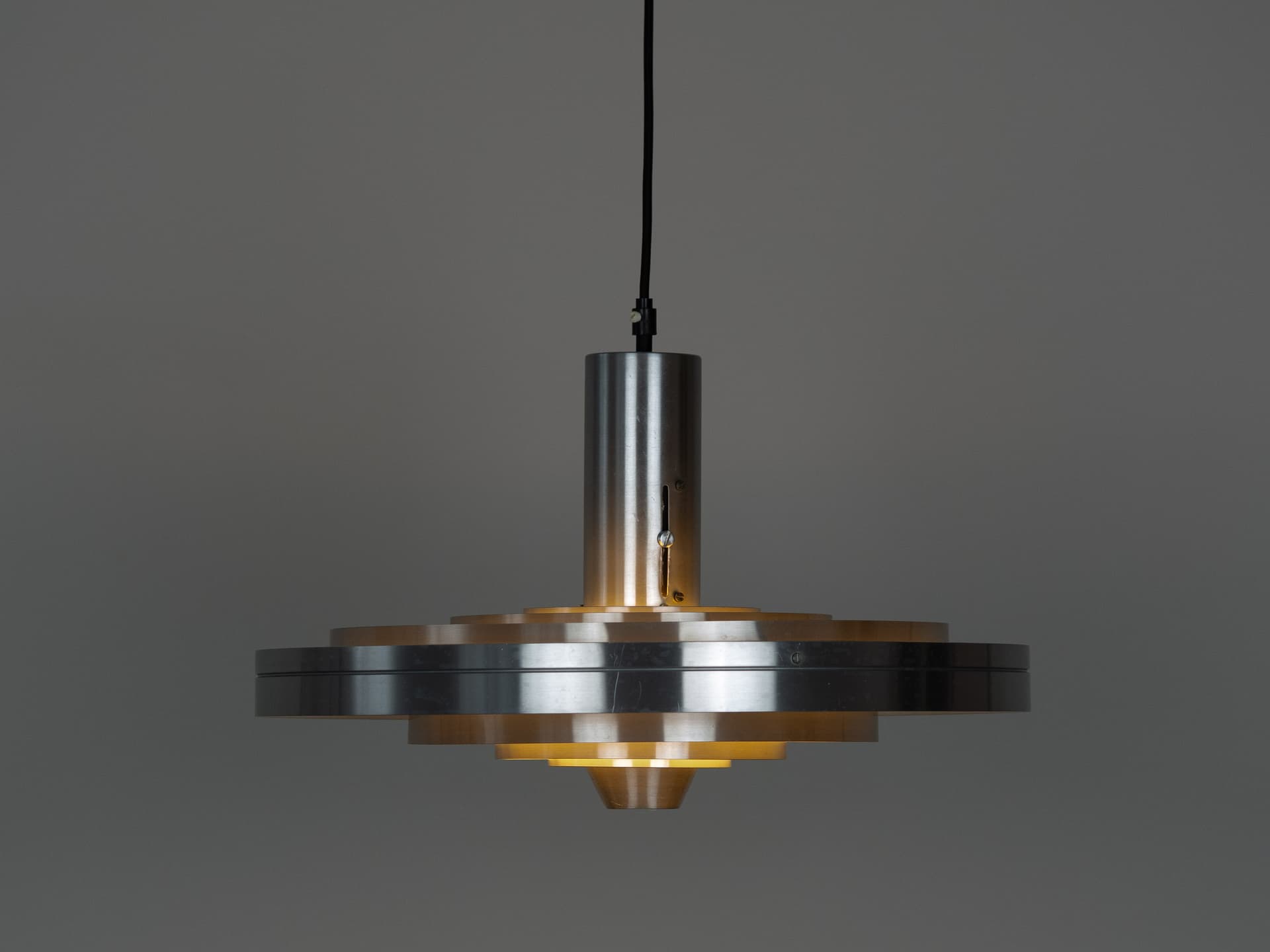 Lampa wisząca, szary metal, Fog & Mørup, Dania, lata 60. - 228019
