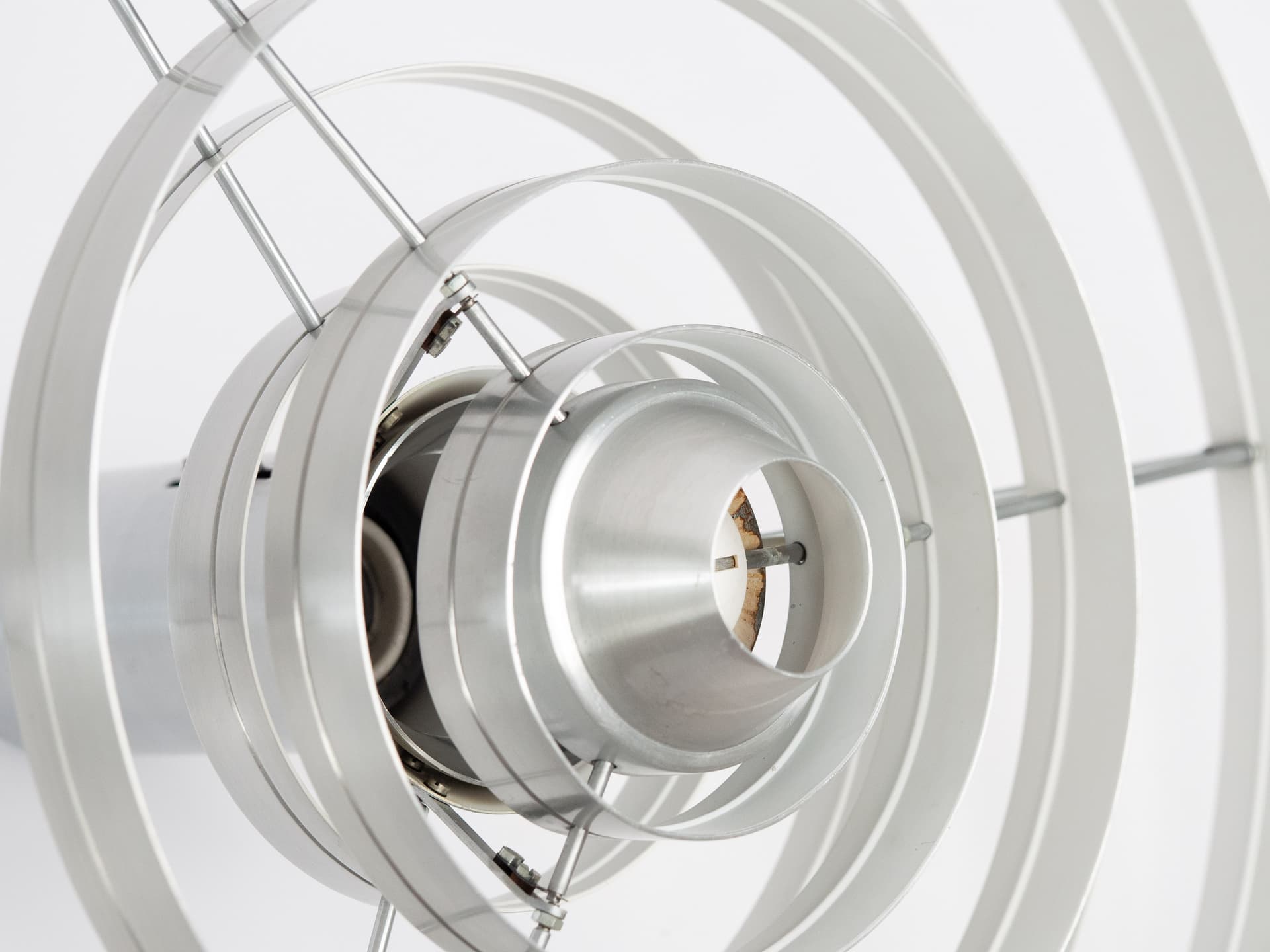 Lampa wisząca, szary metal, Fog & Mørup, Dania, lata 60. - 228029