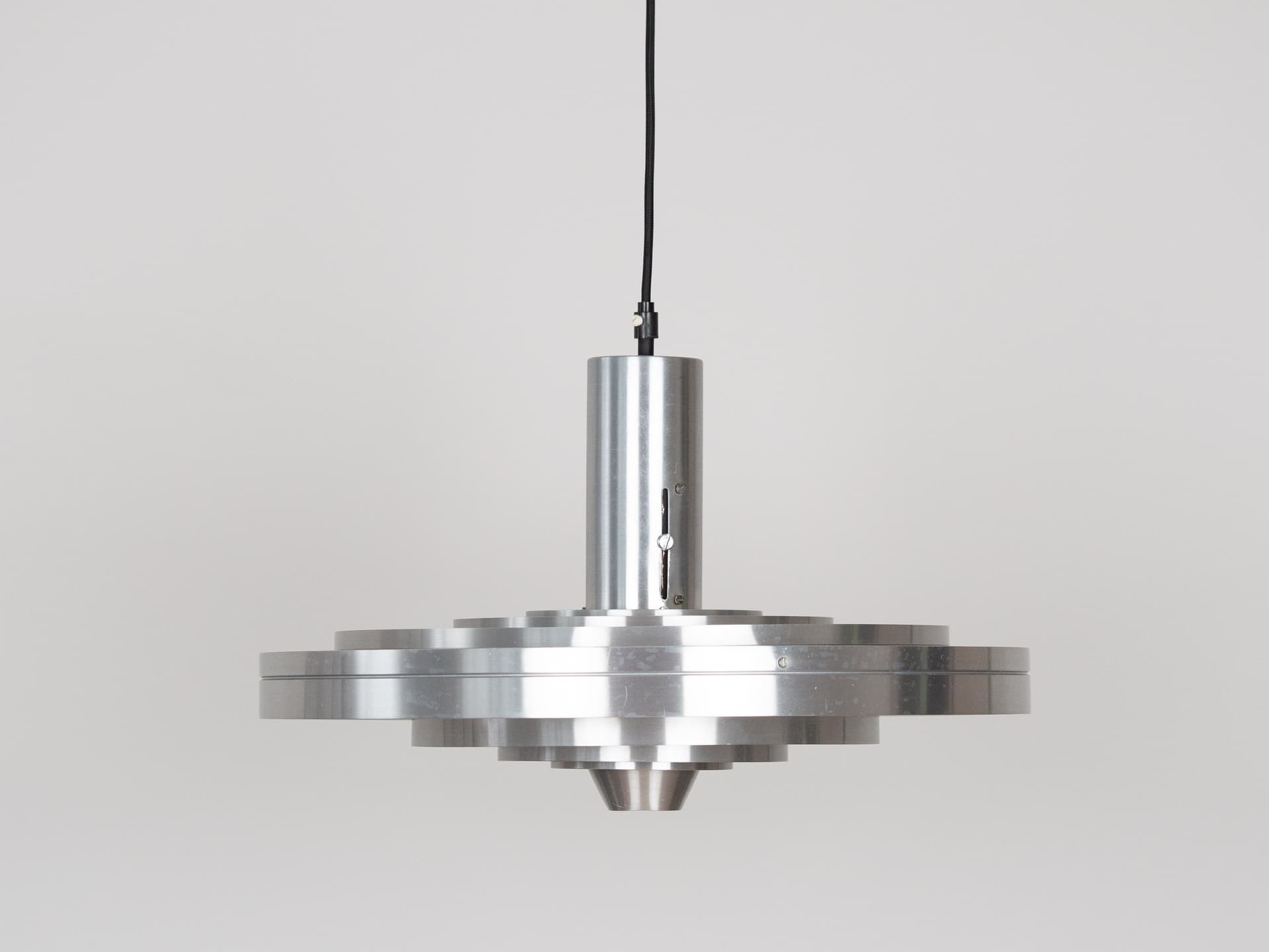 Lampa wisząca, szary metal, Fog & Mørup, Dania, lata 60. - 228018