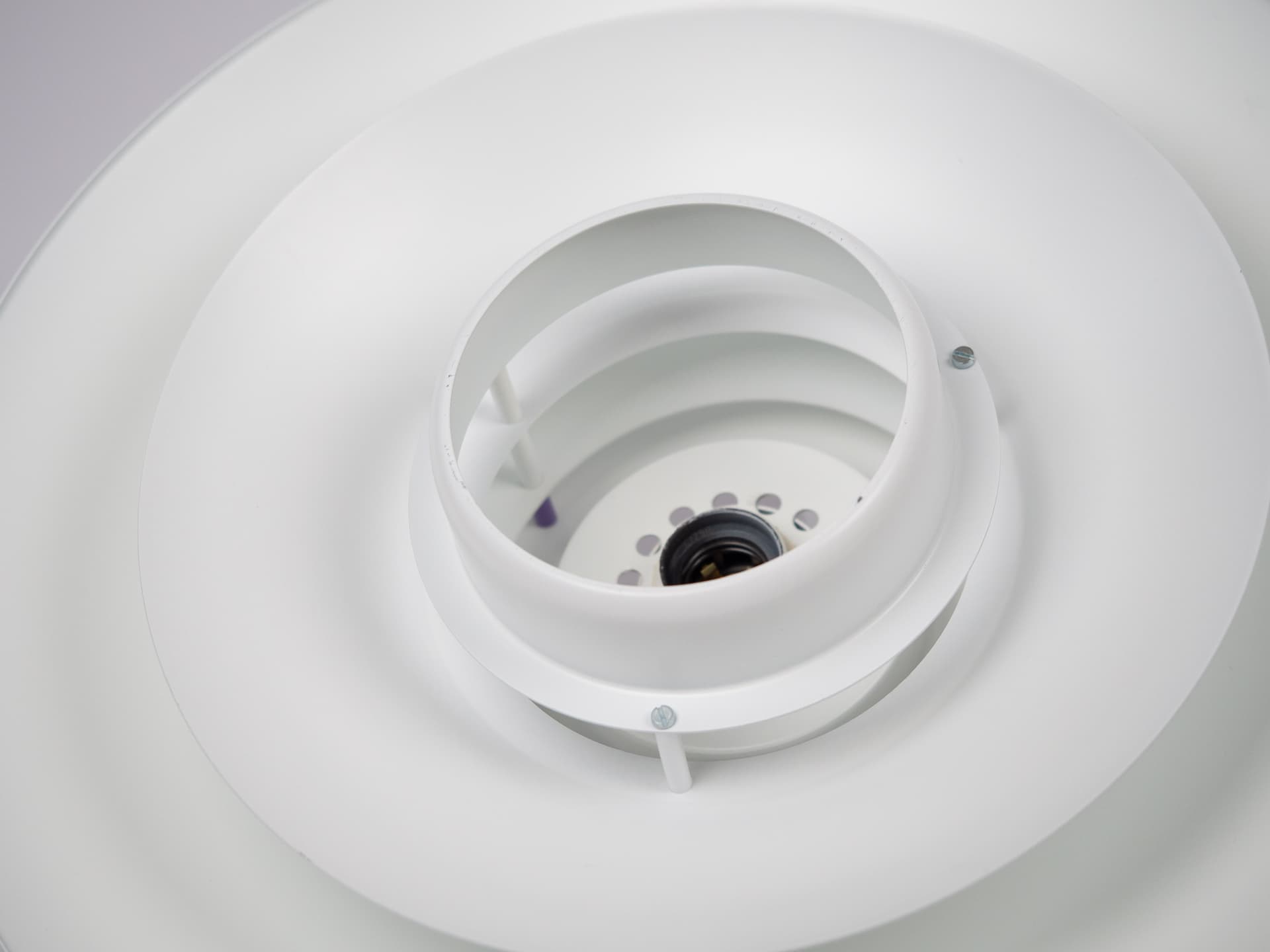 Para lamp wiszących P376, biały, aluminium, proj. J. Kastholm, P. Fabricius, Nordisk Solar, Dania, lata 80. - 228112