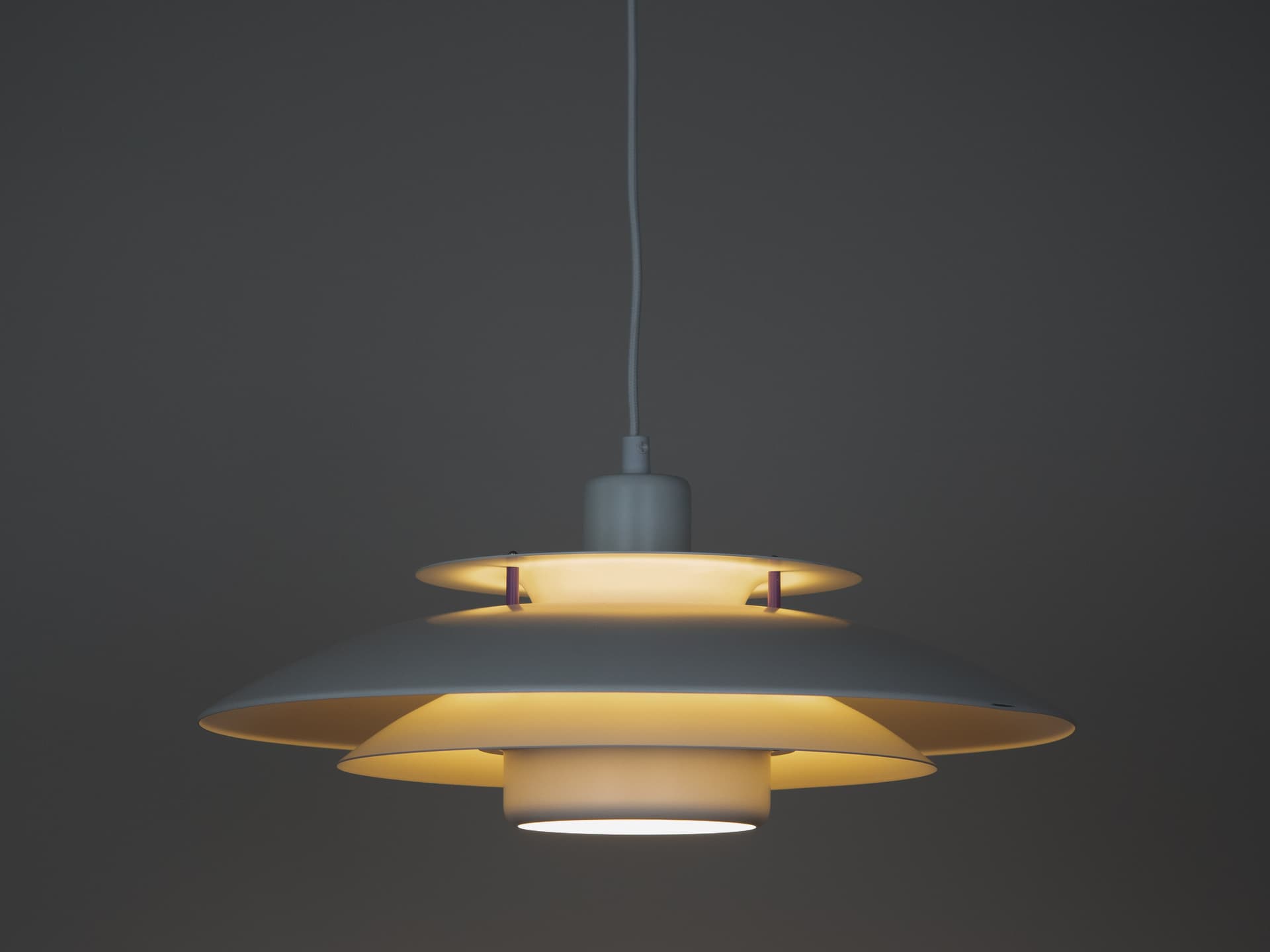 Para lamp wiszących P376, biały, aluminium, proj. J. Kastholm, P. Fabricius, Nordisk Solar, Dania, lata 80. - 228104