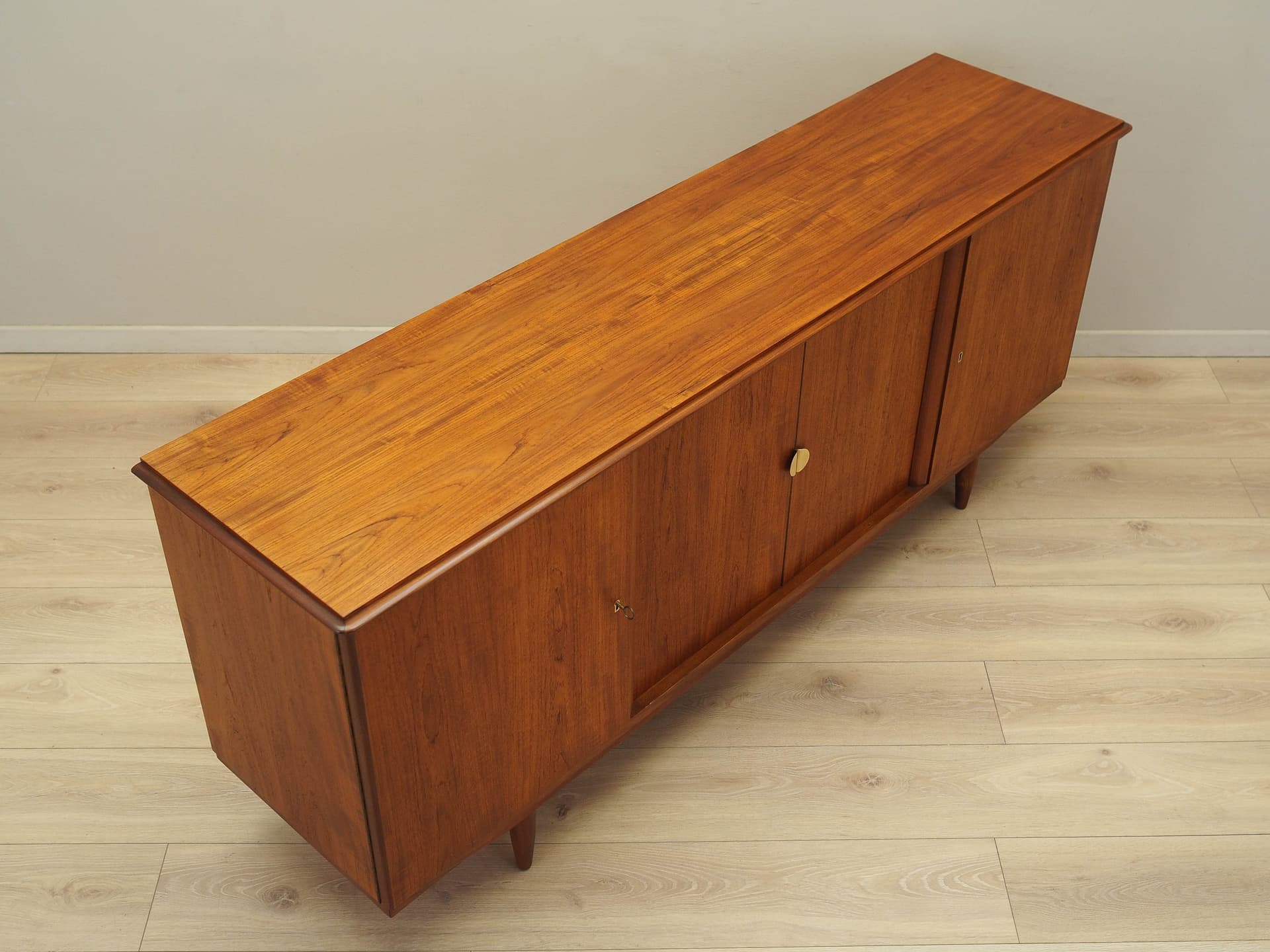 Sideboard, teak brązowy, Dania, lata 70. - 228221