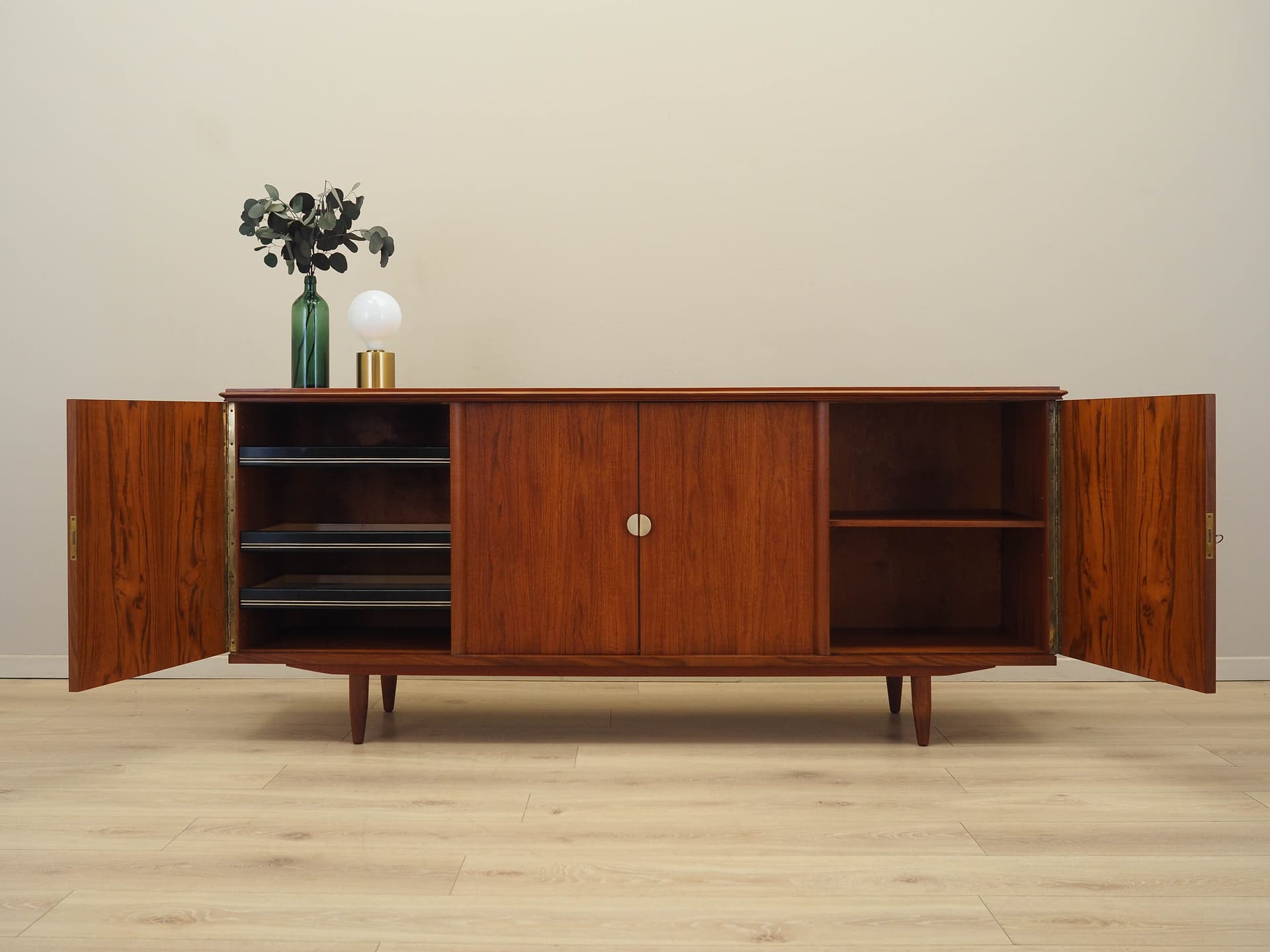 Sideboard, teak brązowy, Dania, lata 70. - 228218
