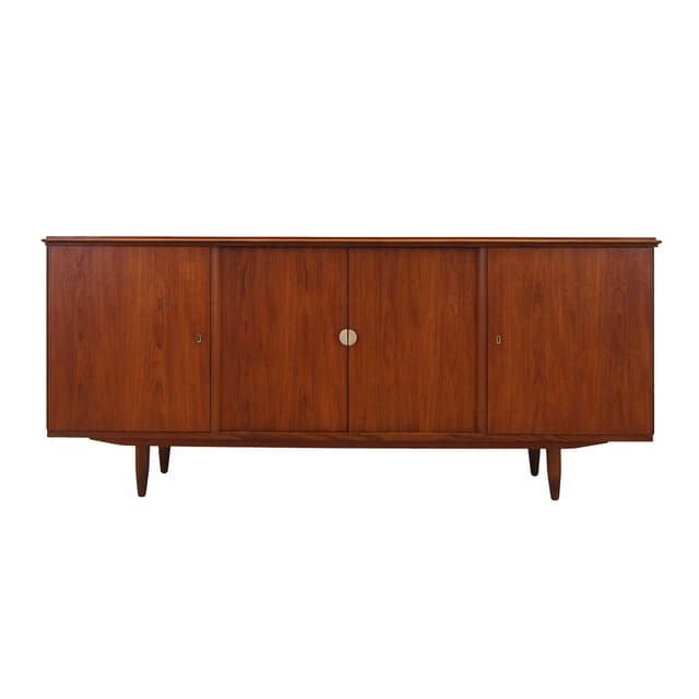 Sideboard, teak brązowy, Dania, lata 70. - WYMIARY