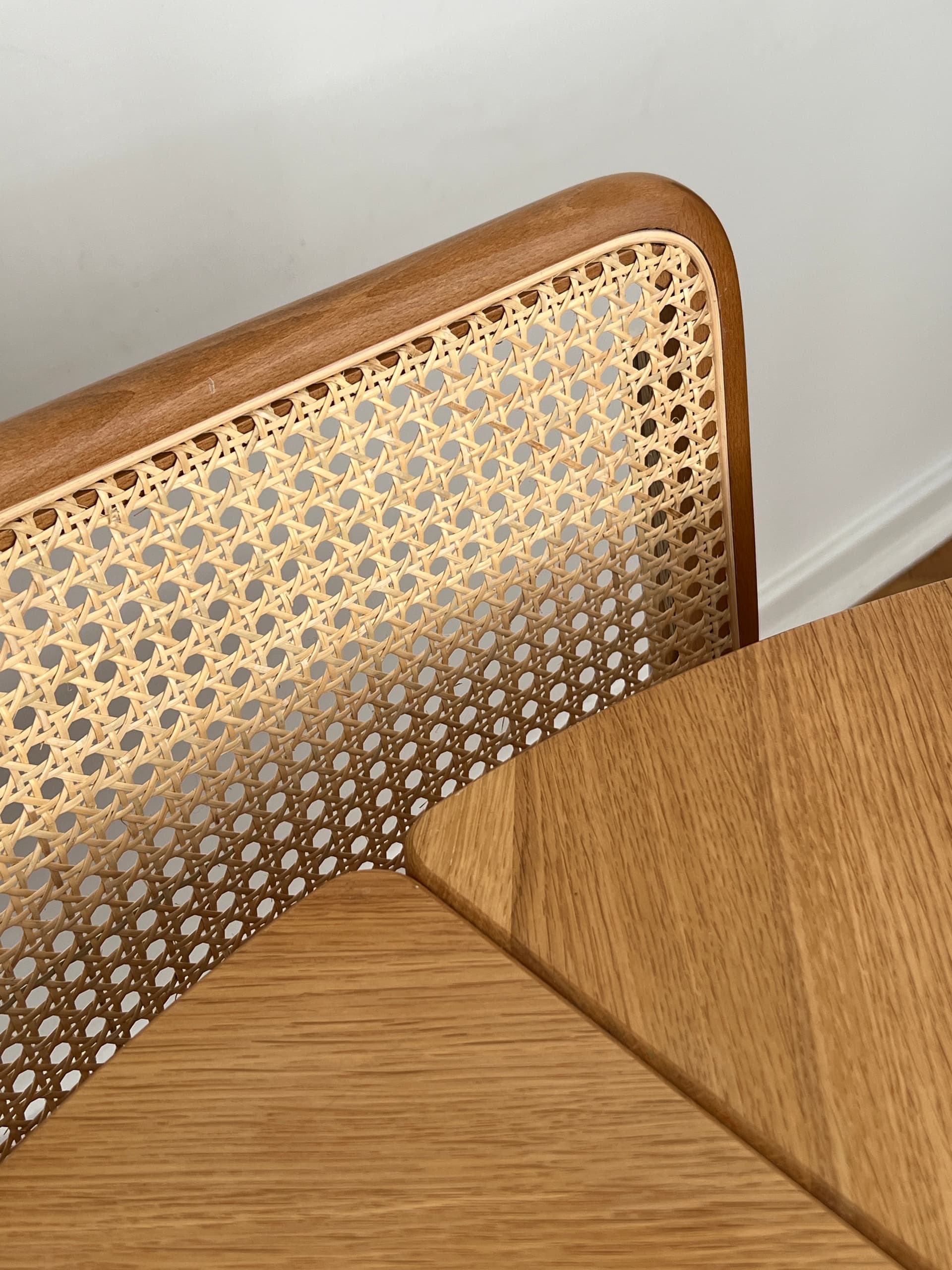 Zestaw 4 krzeseł z giętej stali wg proj. M.Breuer, Bauhaus, miodowe - 228291