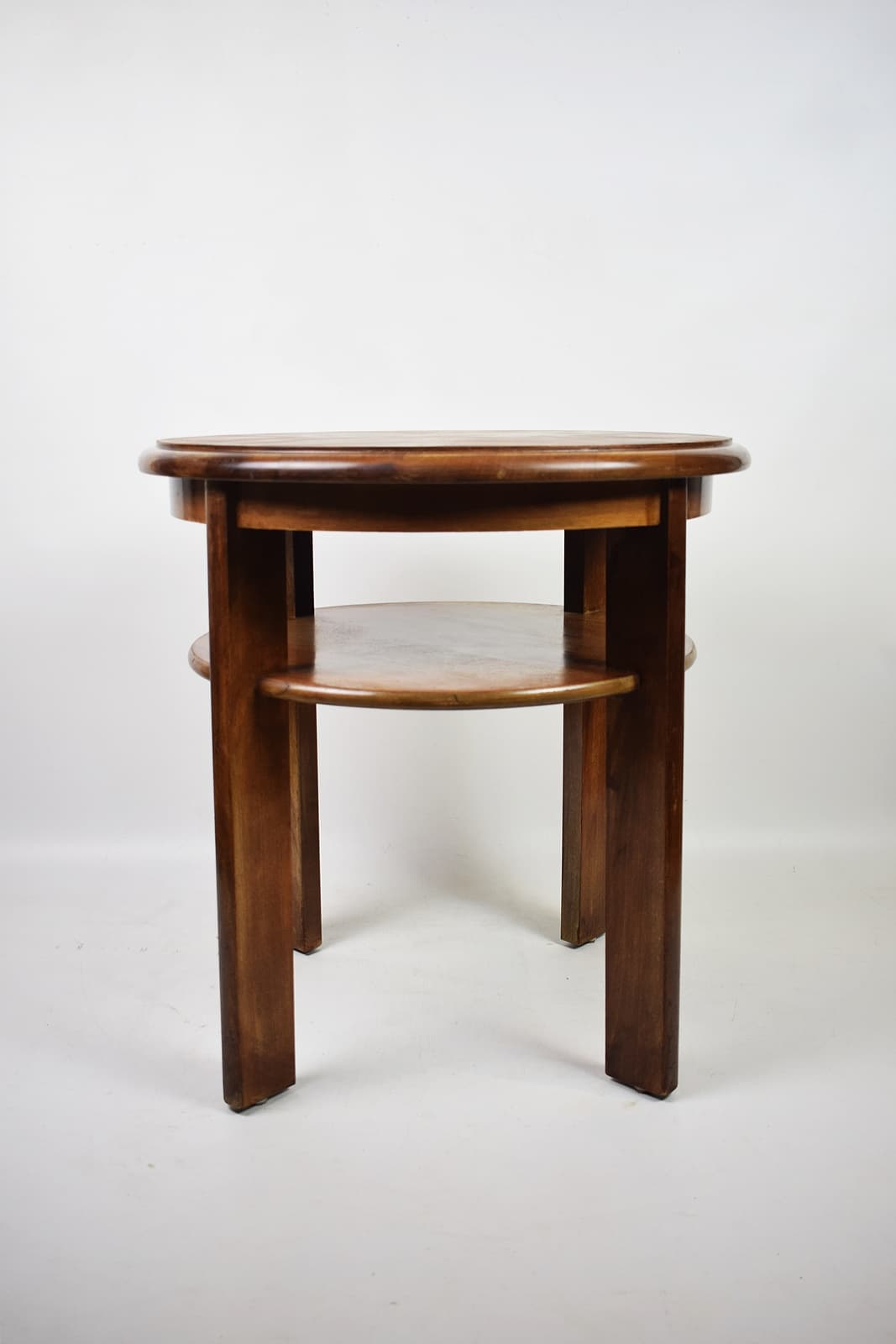 Stolik kawowy Art Deco, brązowy, drewno, Polska, lata 50. - 228481