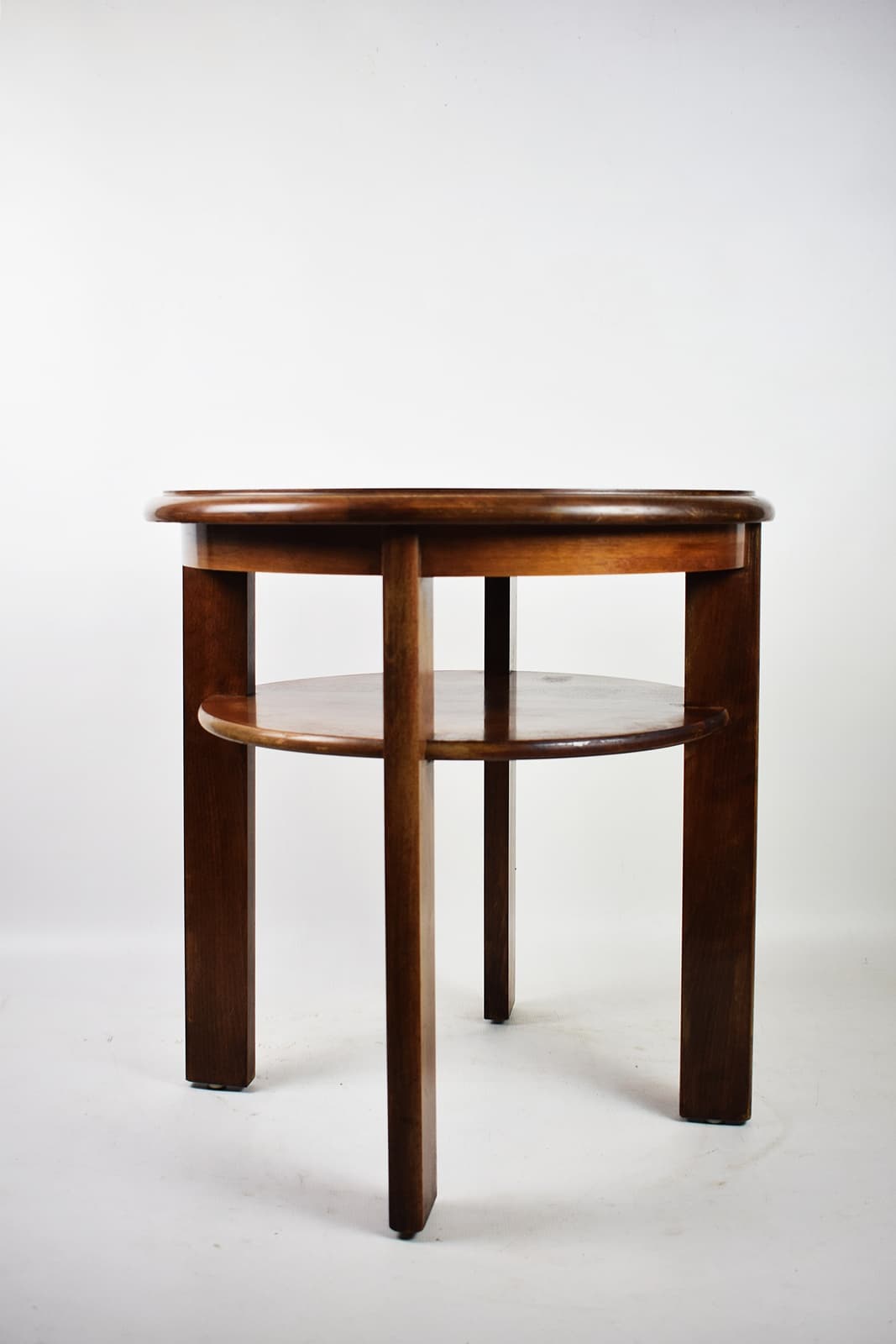 Stolik kawowy Art Deco, brązowy, drewno, Polska, lata 50. - 228485