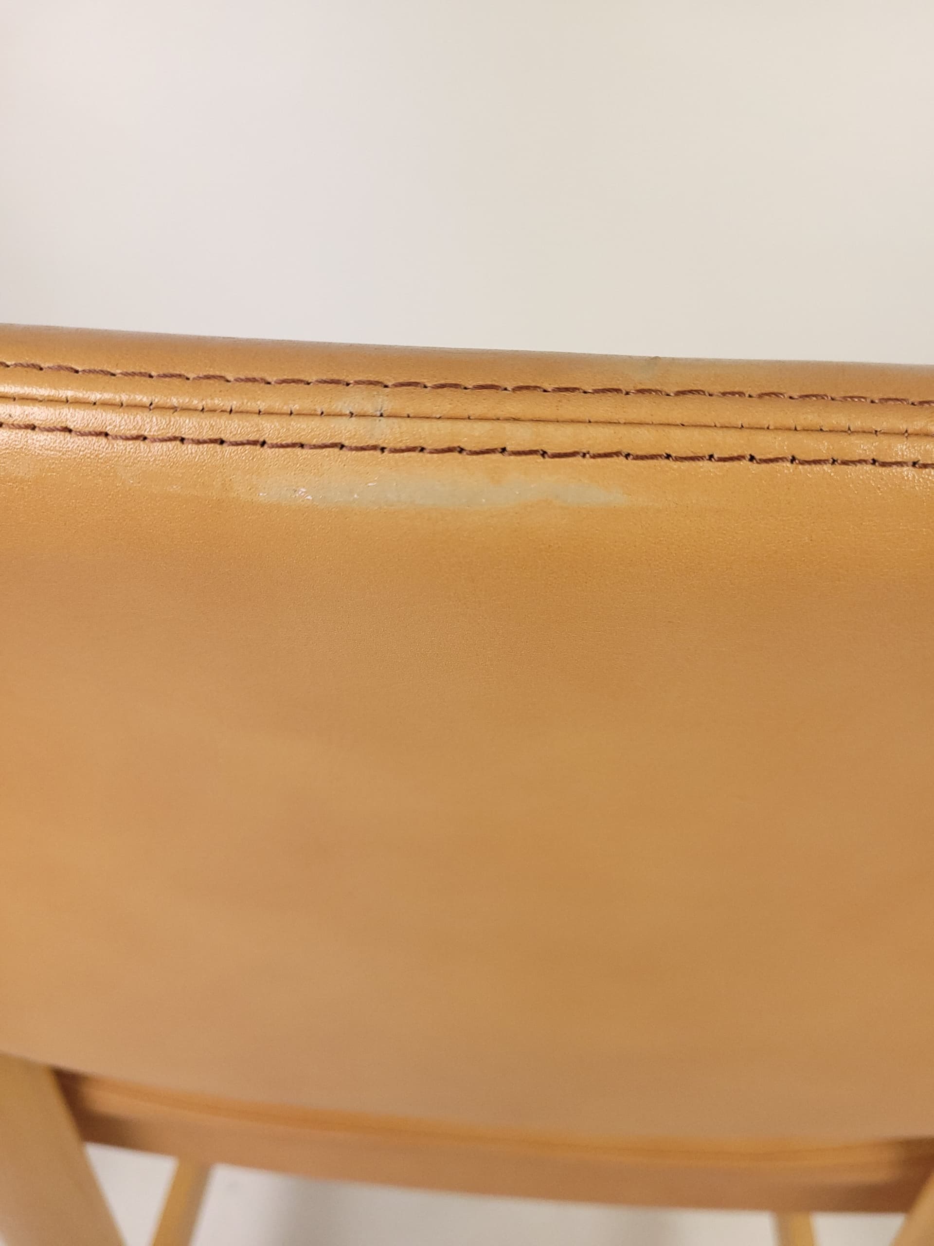 Krzesło Ulferis, brązowy, drewno, skóra naturalna, Dania, lata 70. - 228496