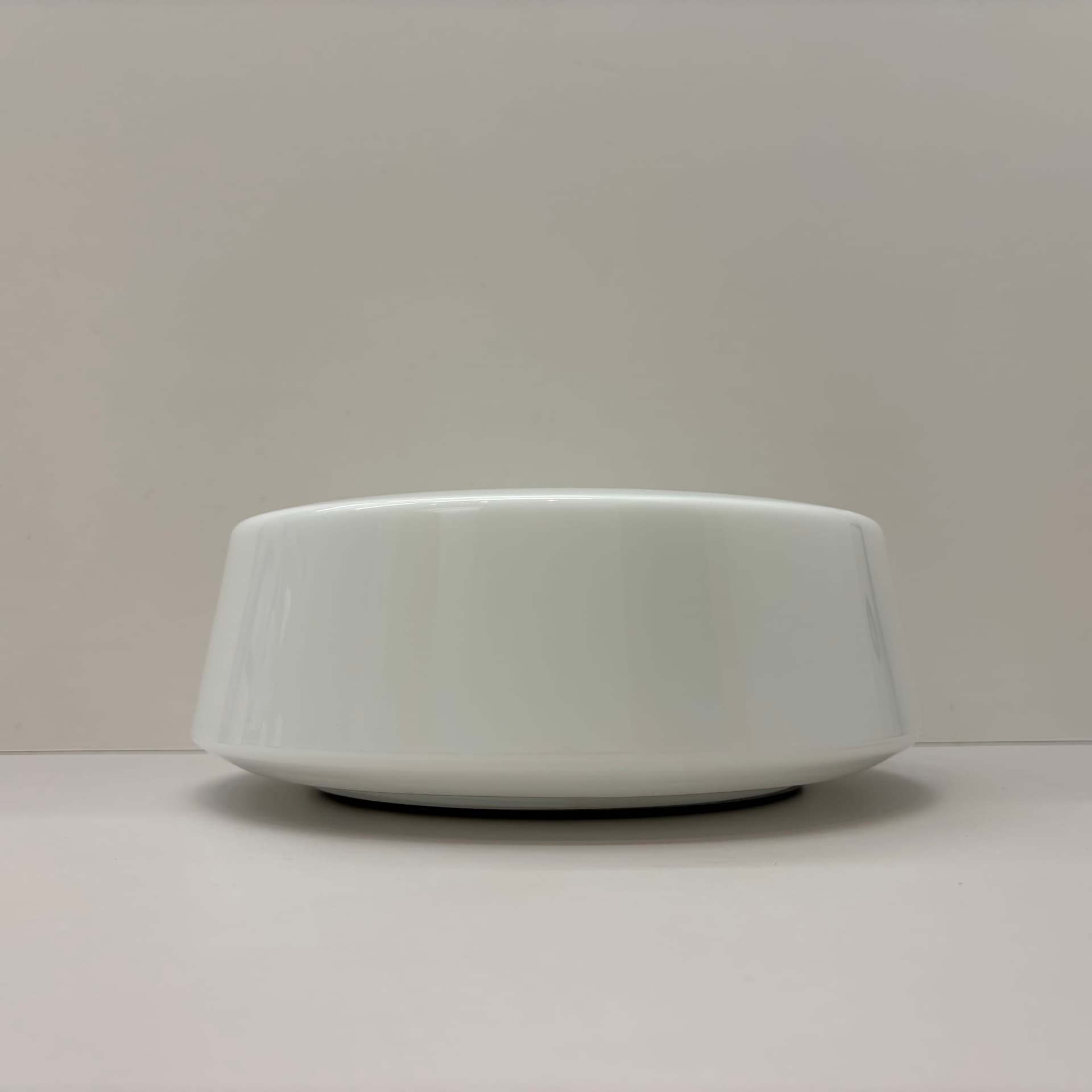 Kinkiet Bauhaus, biały, szkło, Niemcy, lata 70. - 228524