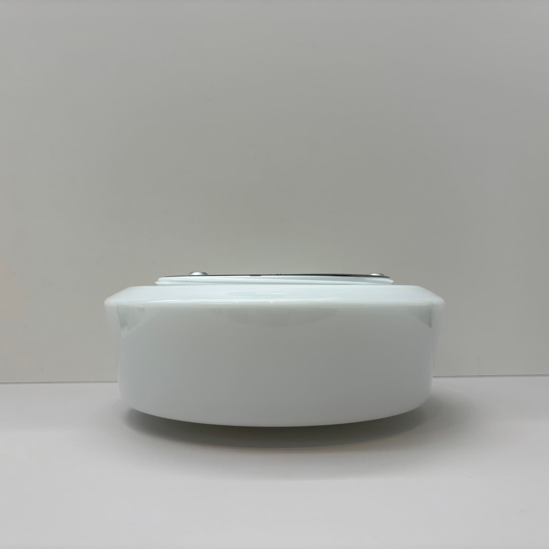 Kinkiet Bauhaus, biały, szkło, Niemcy, lata 70. - 228526