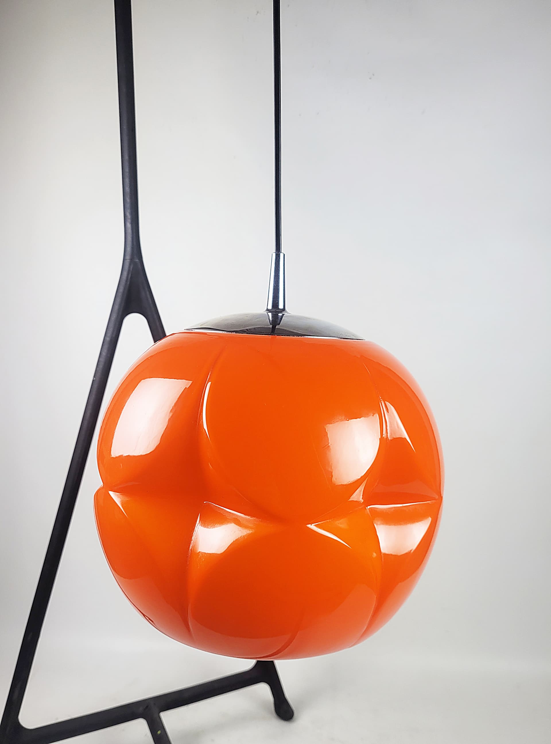 Lampa wisząca Artichoke, pomarańczowy, szkło, Peill & Putzler, Niemcy, lata 70. - 228599
