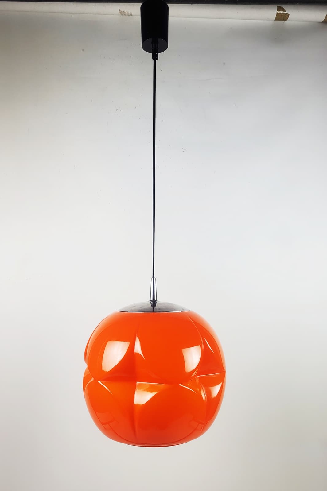 Lampa wisząca Artichoke, pomarańczowy, szkło, Peill & Putzler, Niemcy, lata 70. - 228595