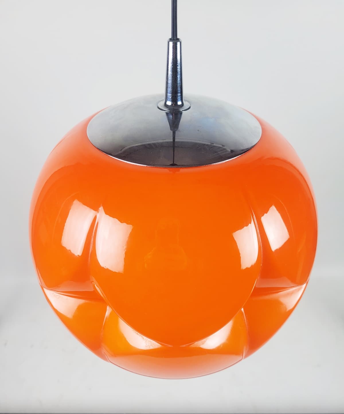 Lampa wisząca Artichoke, pomarańczowy, szkło, Peill & Putzler, Niemcy, lata 70. - 228593