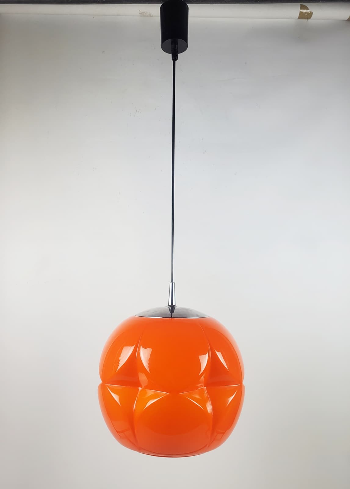 Lampa wisząca Artichoke, pomarańczowy, szkło, Peill & Putzler, Niemcy, lata 70. - 228596