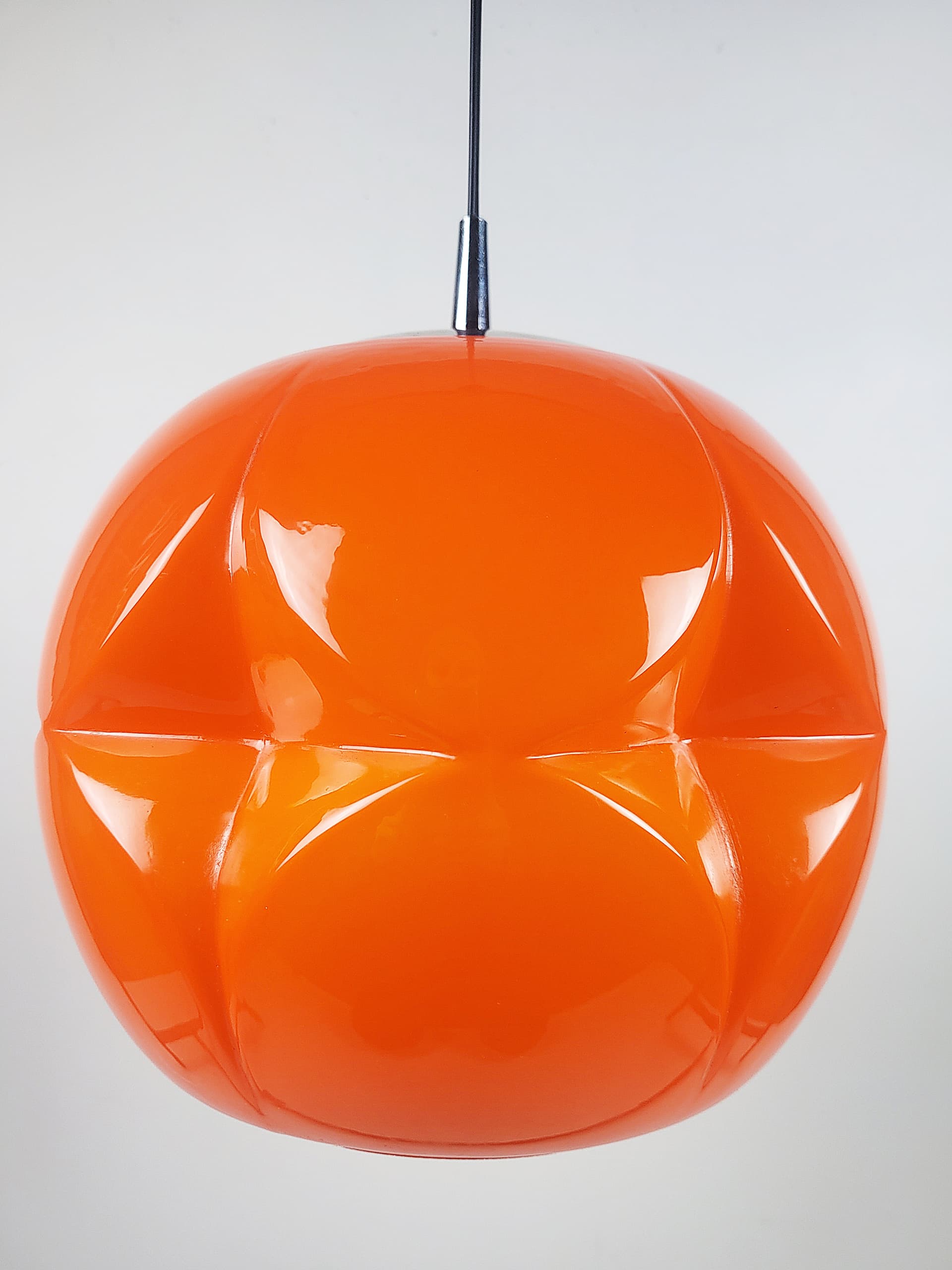 Lampa wisząca Artichoke, pomarańczowy, szkło, Peill & Putzler, Niemcy, lata 70. - 228600