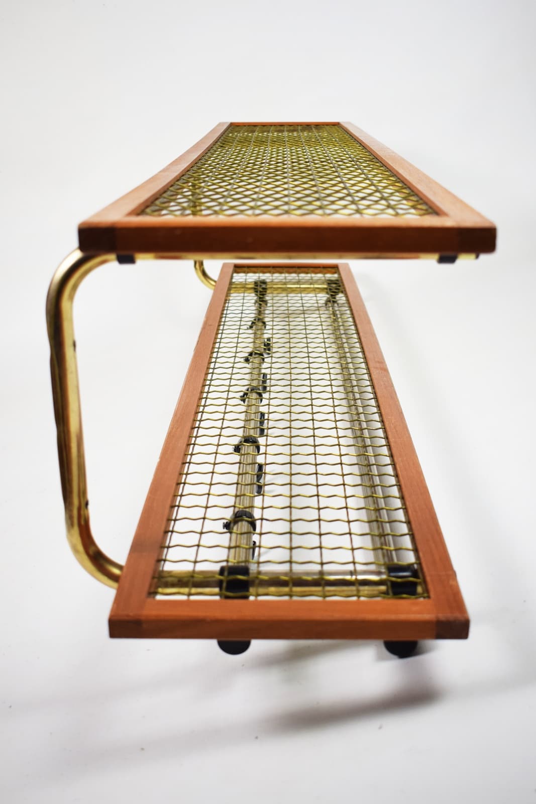 Wieszak ścienny, teak brązowy, Skandynawia, lata 60. - 228604