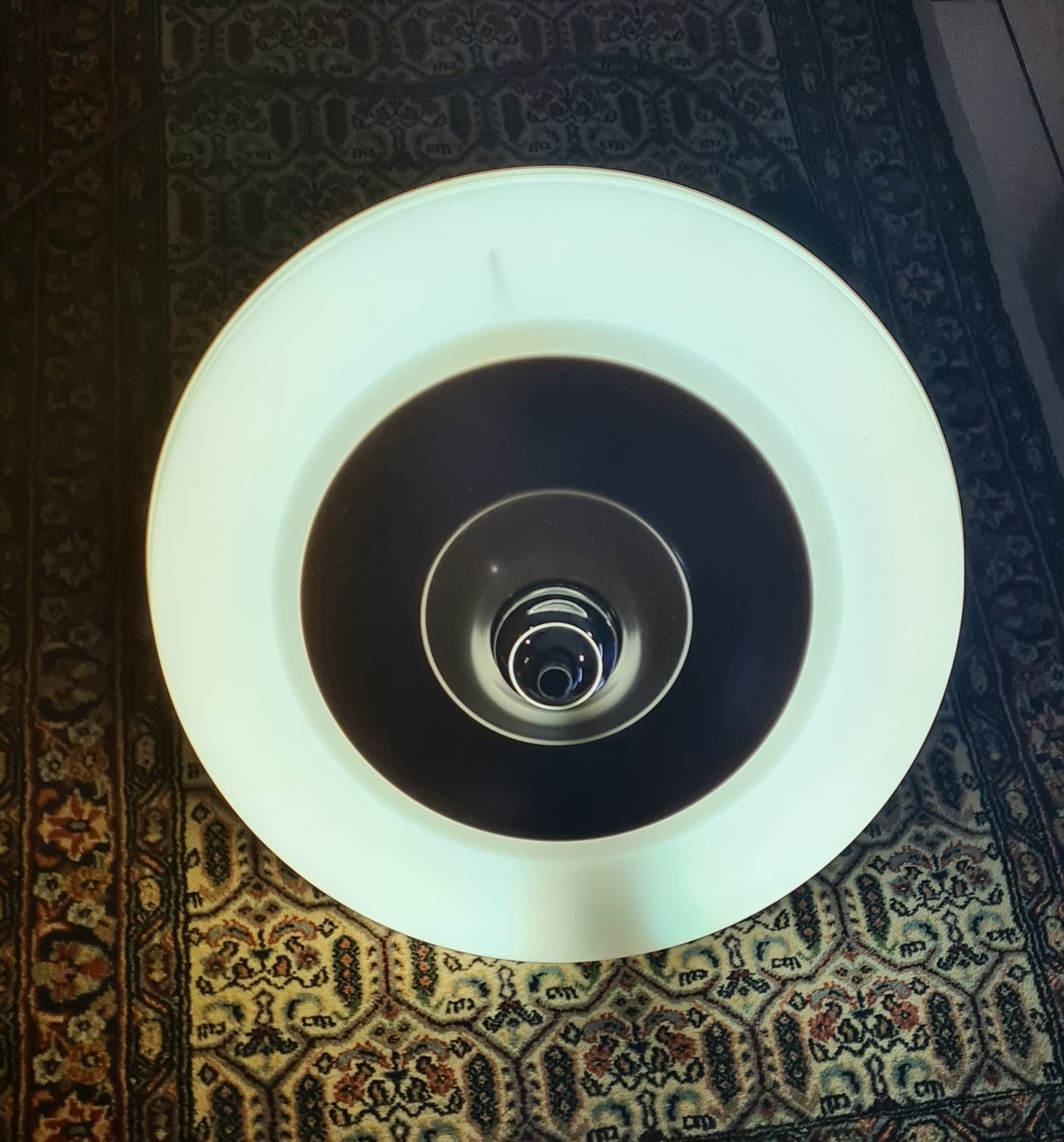 Lampa wisząca Space Age, brązowy, szkło, Massive, Belgia, lata 70. - 228683