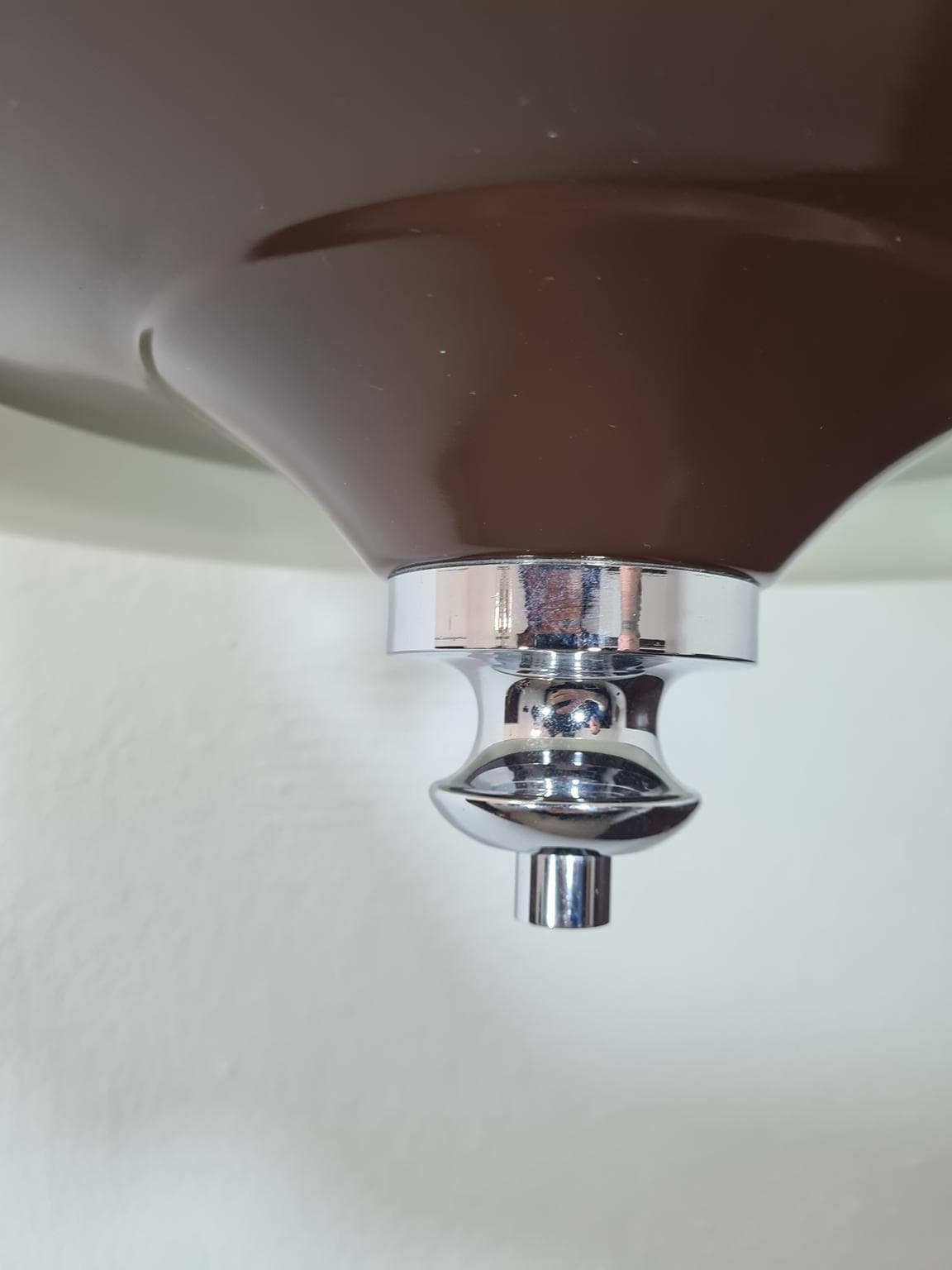 Lampa wisząca Space Age, brązowy, szkło, Massive, Belgia, lata 70. - 228677