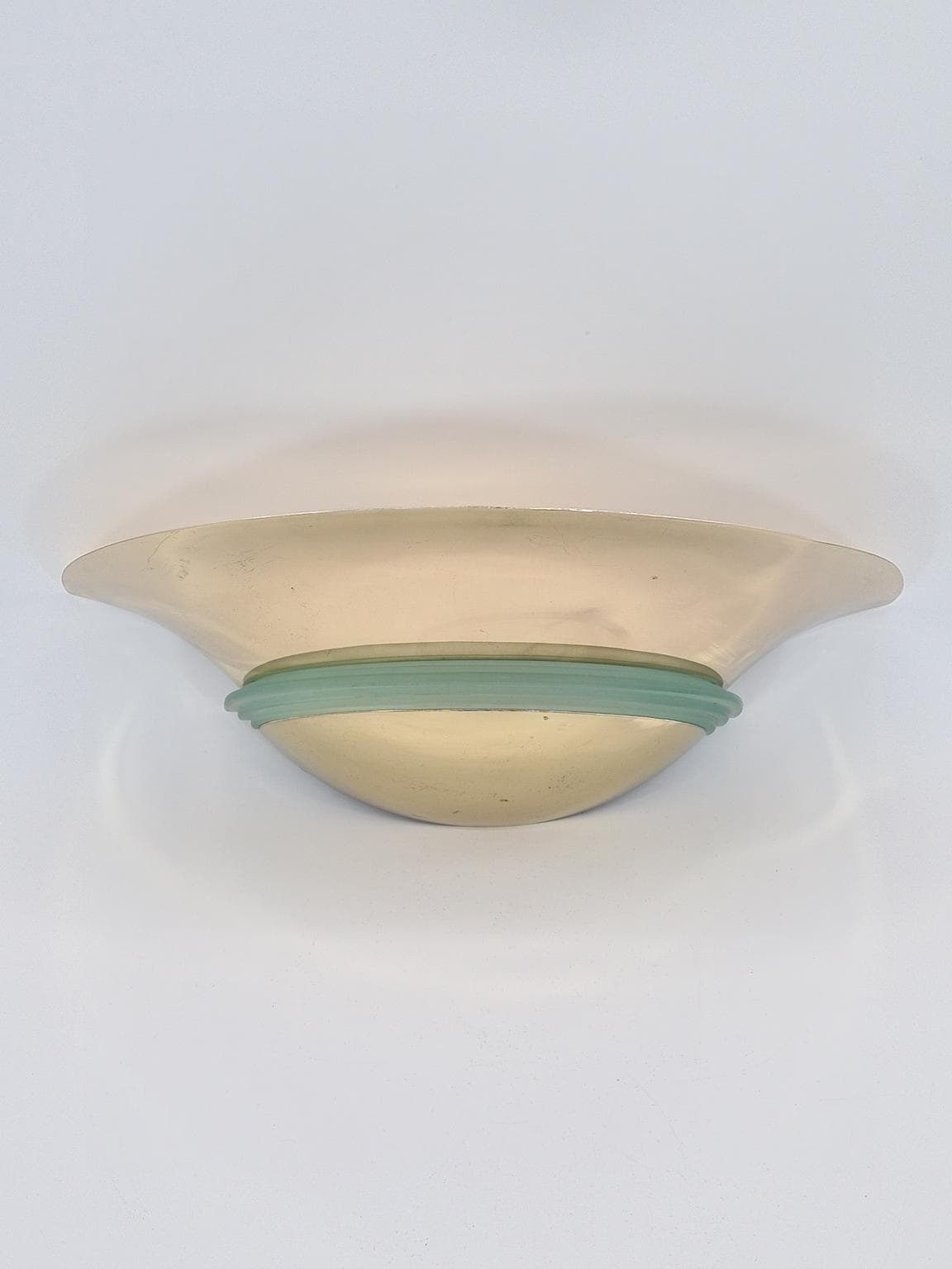 Kinkiet, złoty, metal, F&K Lighting, Niemcy, lata 70. - 228699