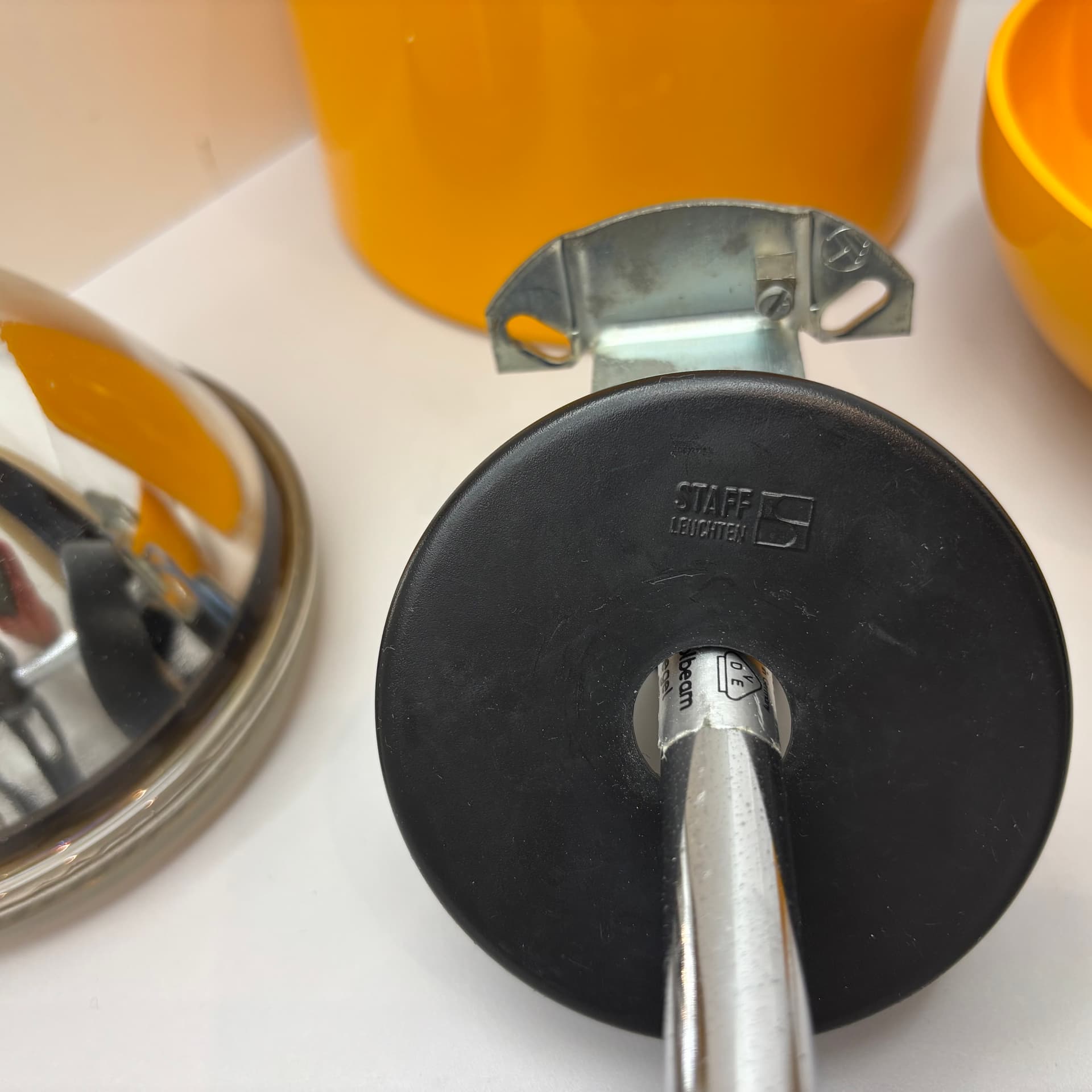 Kinkiet, żółty, Staff Leuchten, Niemcy, lata 70. - 228837