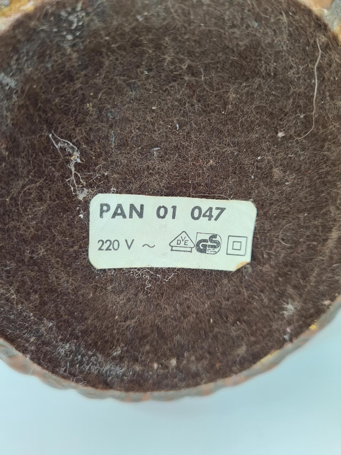 Para lamp stołowych Fat Lava, ceramika beżowa, Niemcy, lata 70. - 228846