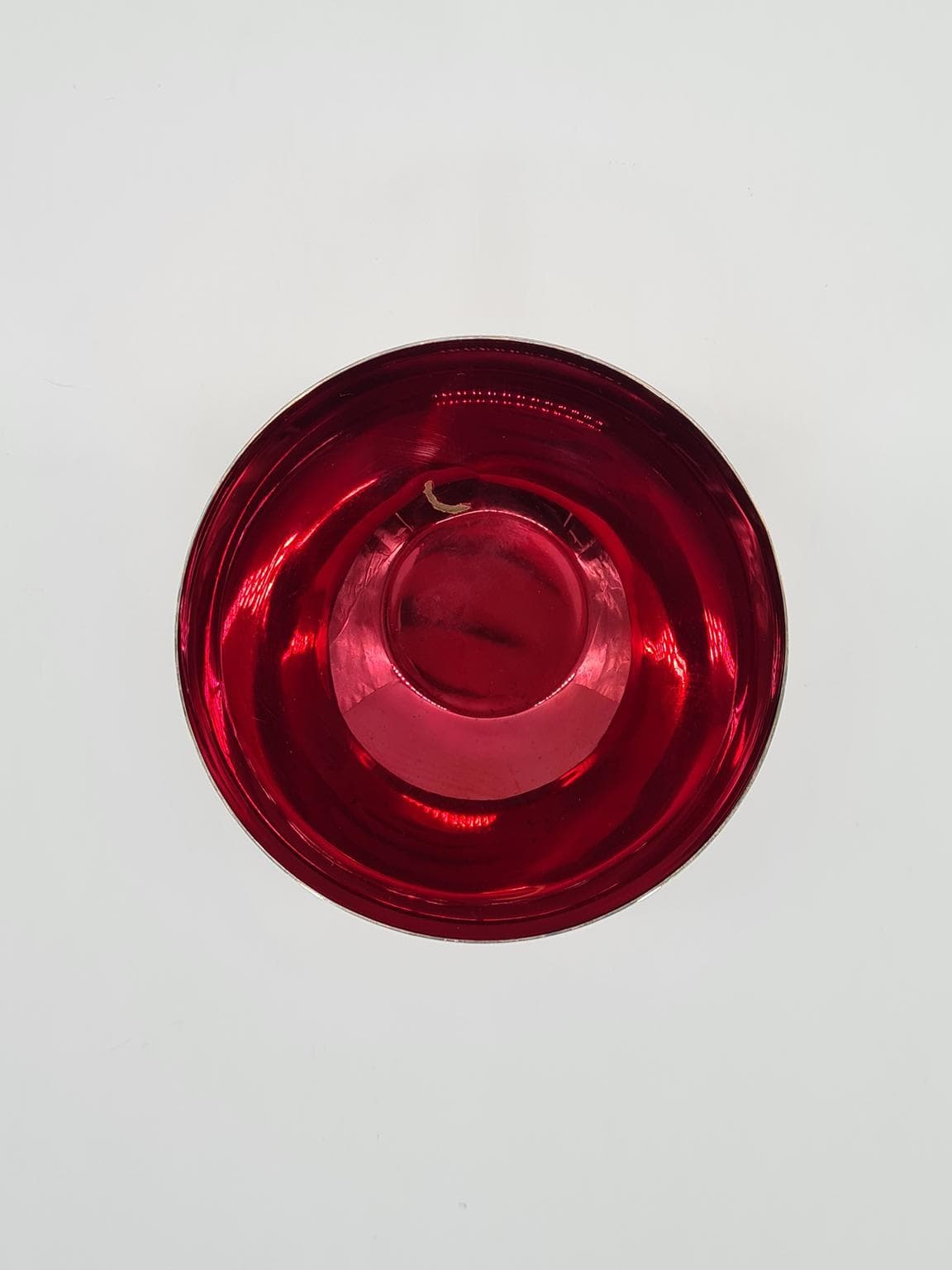 Misa dekoracyjna, rubinowe szkło, posrebrzany metal, Salvi-Plet, Szwecja, lata 60. - 228857