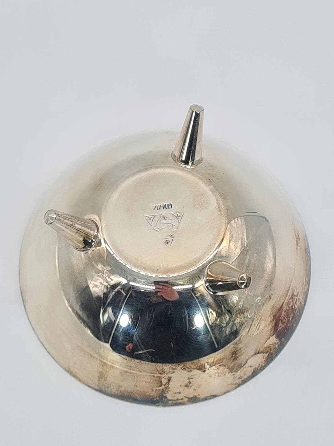 Misa dekoracyjna, rubinowe szkło, posrebrzany metal, Salvi-Plet, Szwecja, lata 60. - 228862