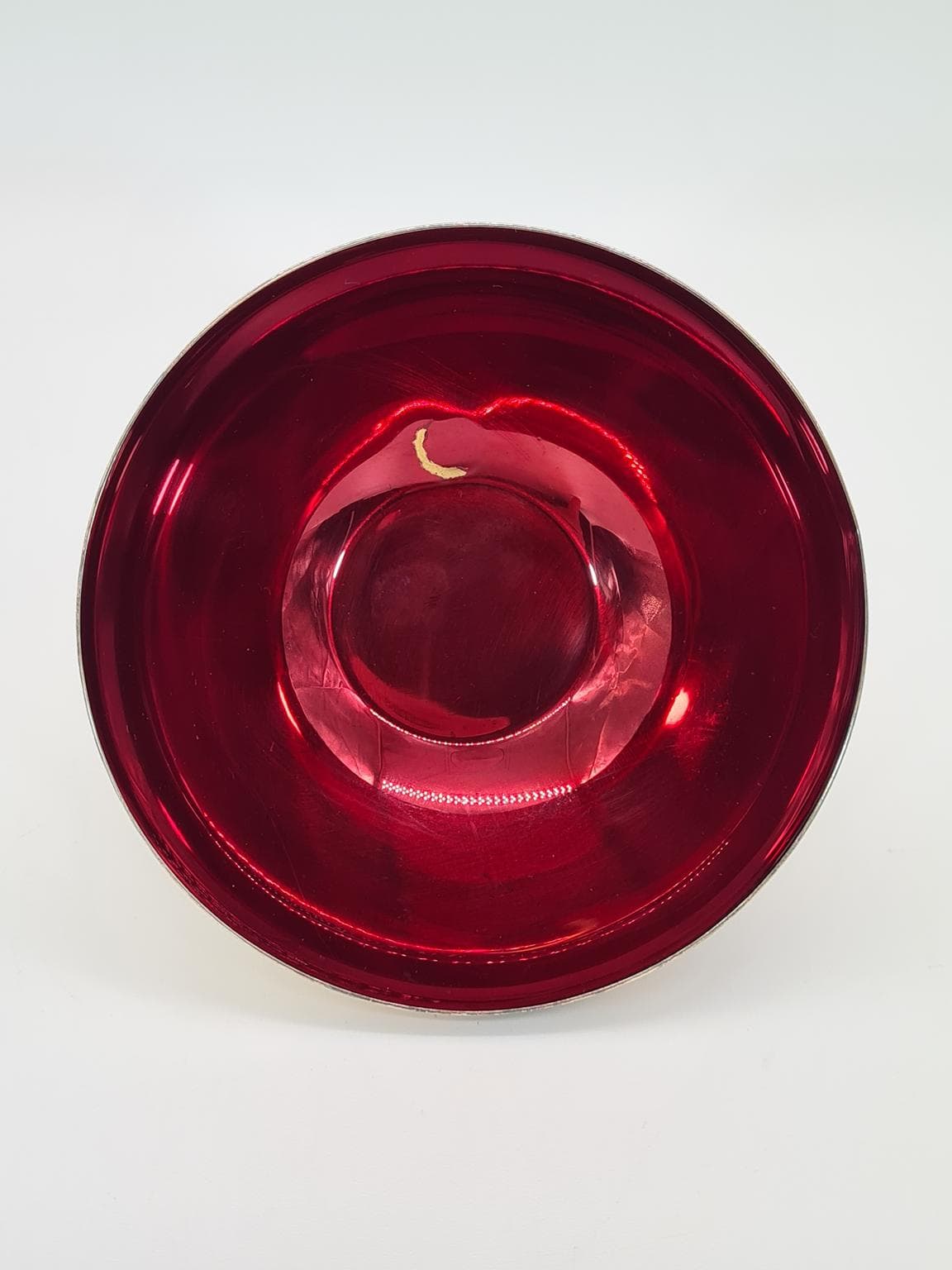 Misa dekoracyjna, rubinowe szkło, posrebrzany metal, Salvi-Plet, Szwecja, lata 60. - 228860