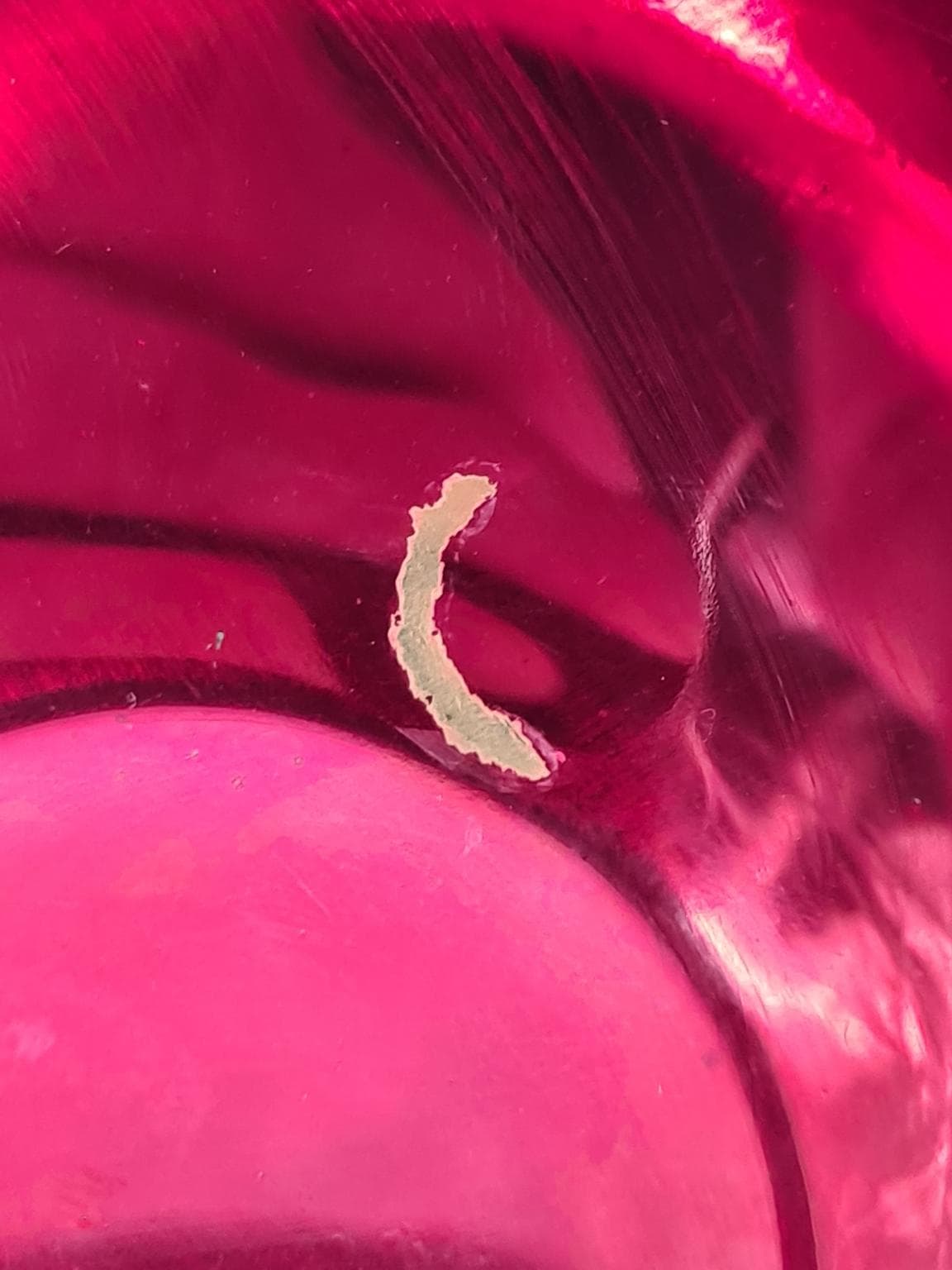 Misa dekoracyjna, rubinowe szkło, posrebrzany metal, Salvi-Plet, Szwecja, lata 60. - 228861