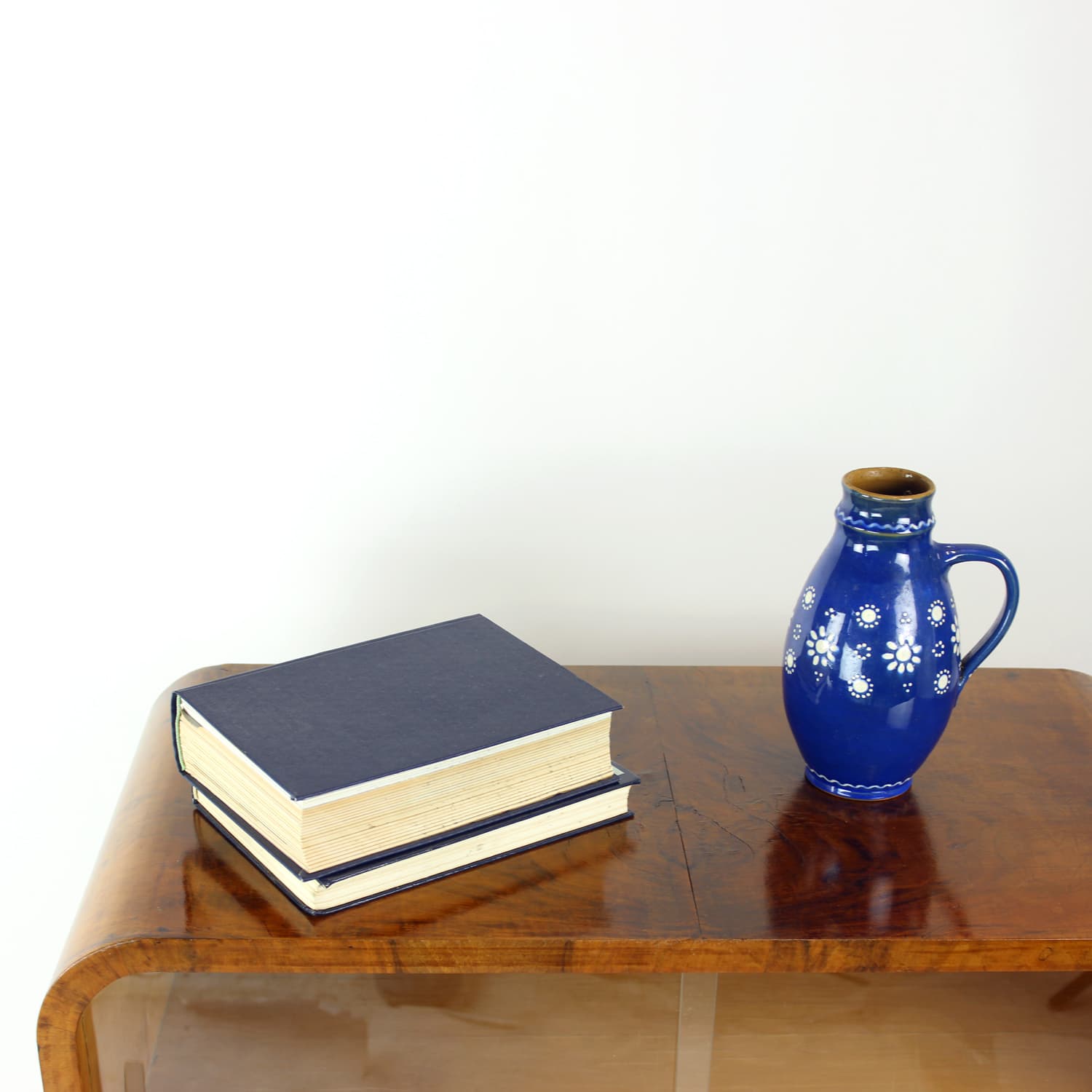 Sideboard Art Deco, brown, walnut, glass, Czechoslovakia, 1930s. - 228955