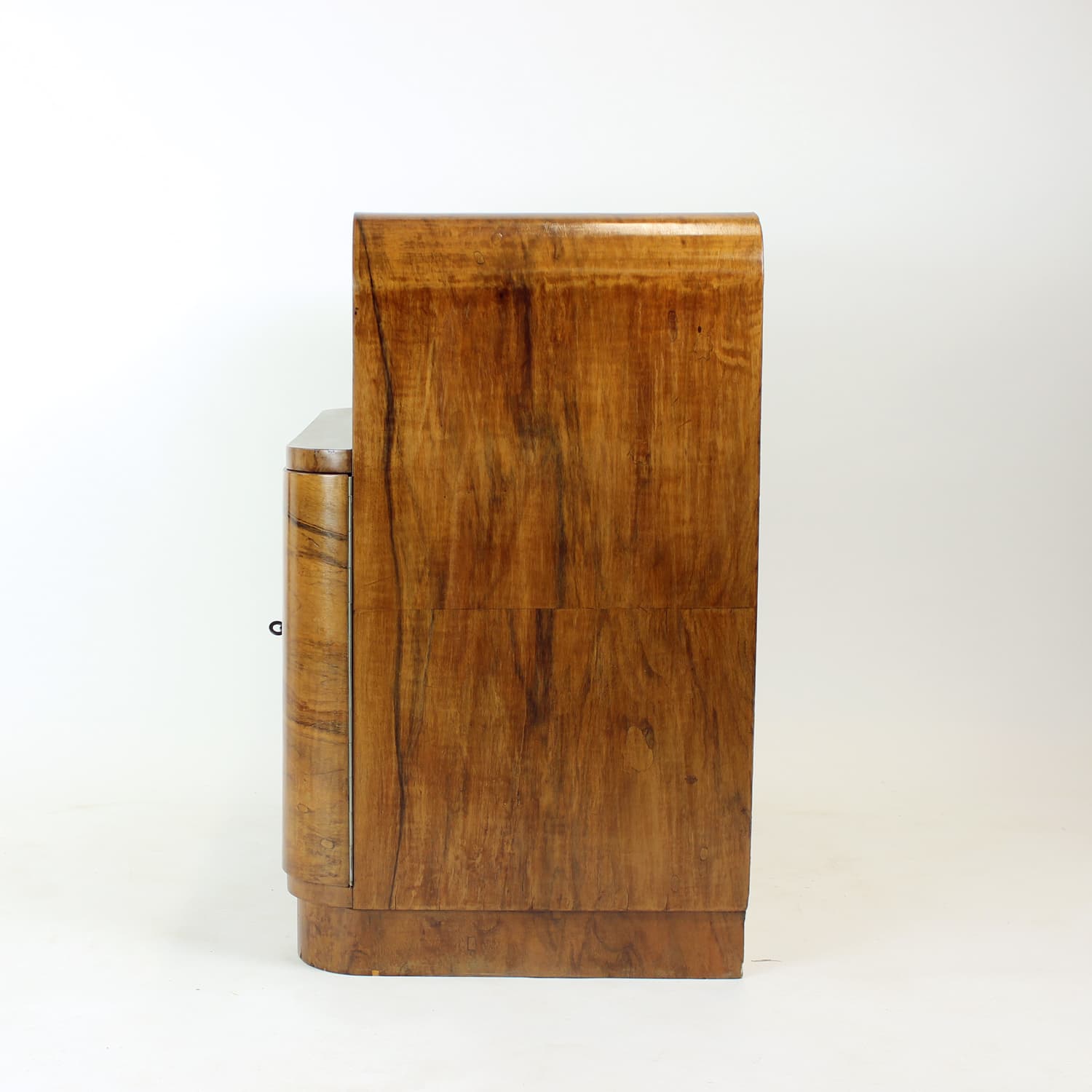 Sideboard Art Deco, brown, walnut, glass, Czechoslovakia, 1930s. - 228962