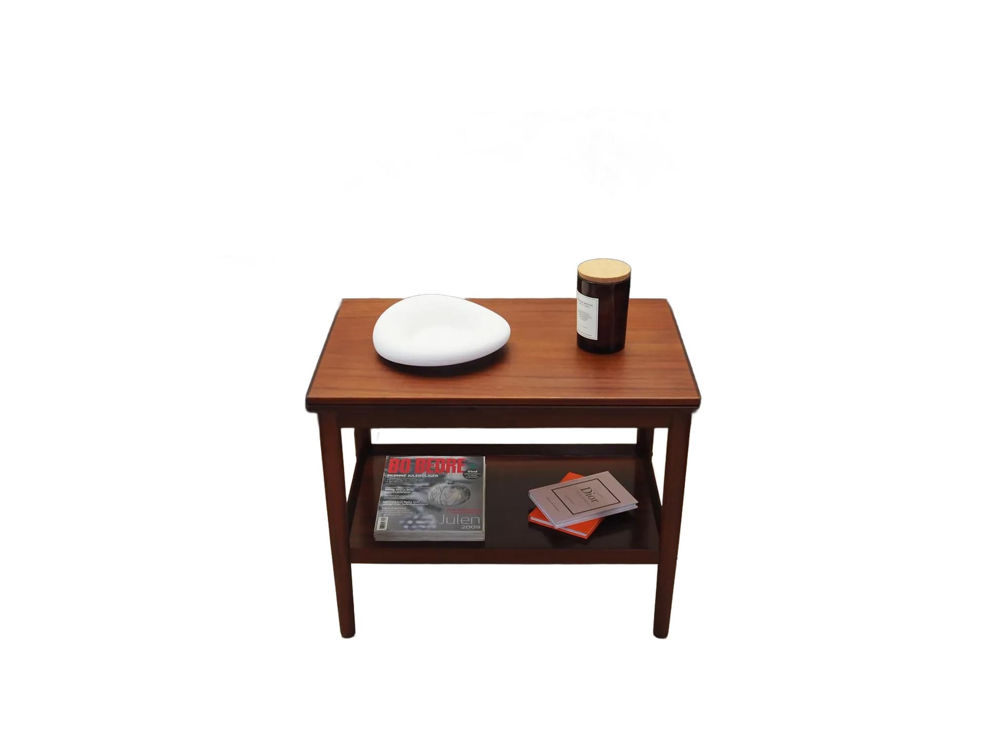 Extendable Coffee Table, brown mahogany, by O. Wanscher, Denmark, 1960s