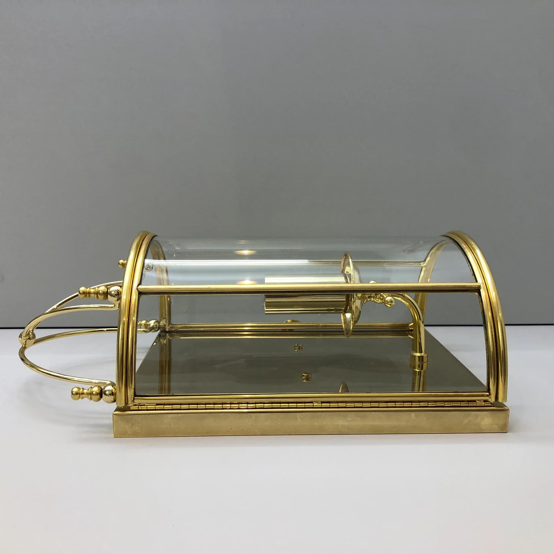 Kinkiet Art déco, złoty, mosiądz szkło, IL Fanale, Włochy, lata 90. - 16840