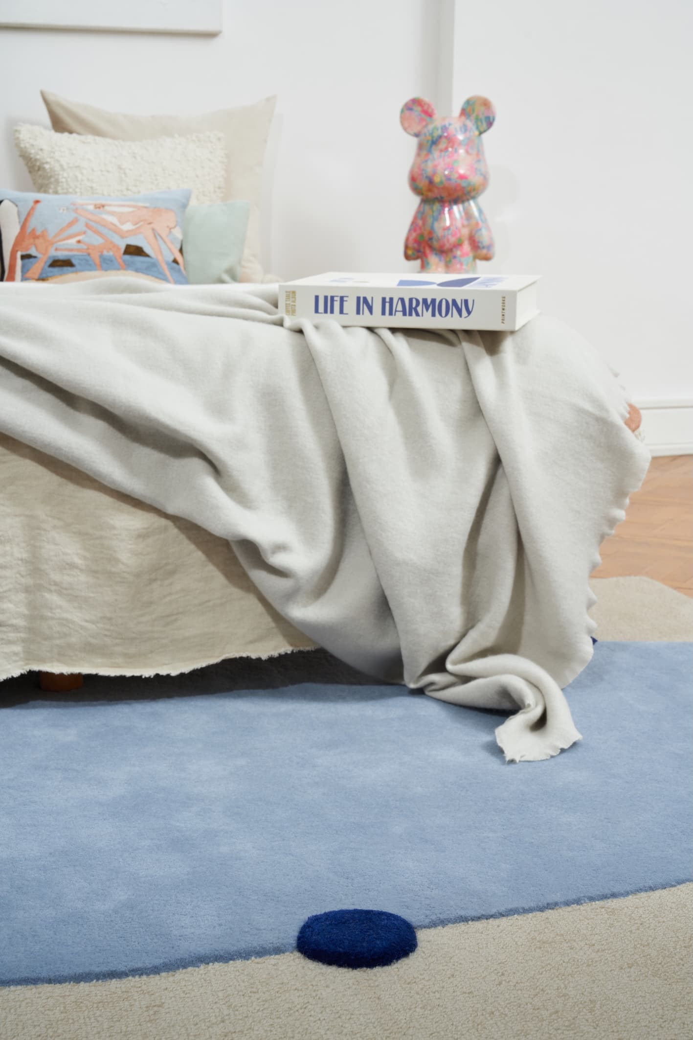 Dywan Rome Blue 160x230 cm, proj. M. Konopacka, wełna, Carpets & More - 240325