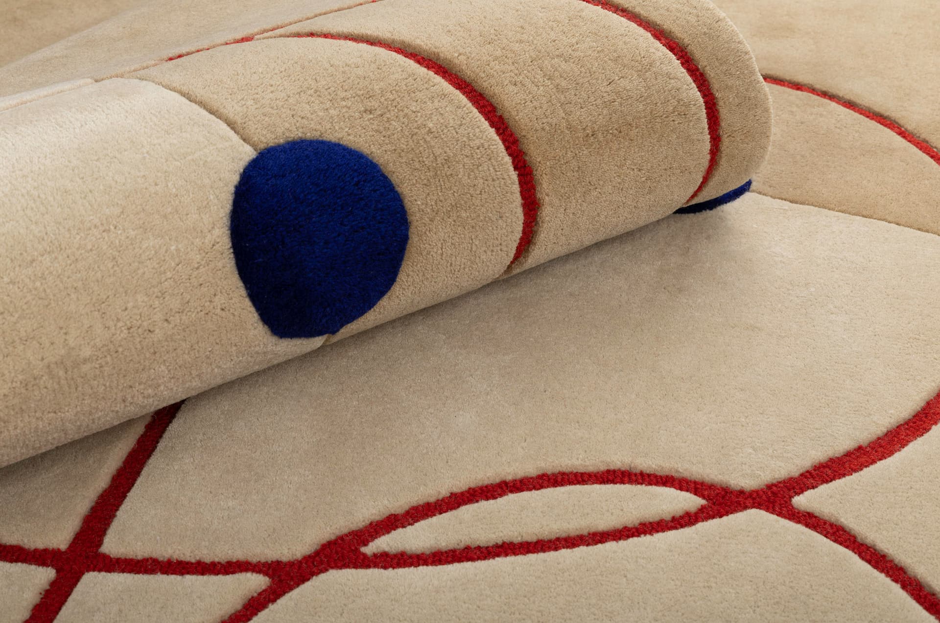 Dywan Marseille Red160x230 cm, proj. M. Konopacka, wełna, Carpets & More - 229656