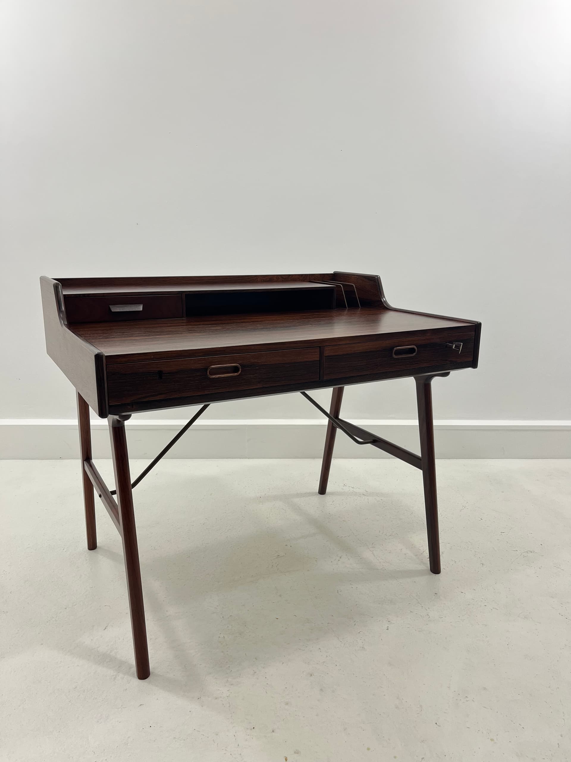 Biurko, palisander brązowy, proj. A. Wahl Iversen, Vinde Mobelfabrik, Dania, lata 60. - 229768