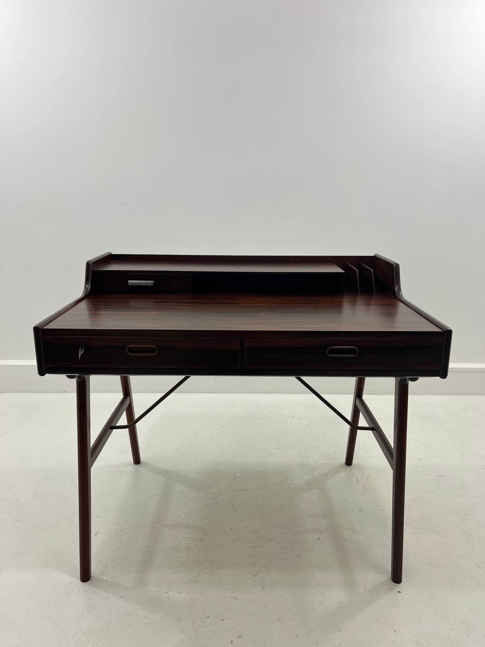 Biurko, palisander brązowy, proj. A. Wahl Iversen, Vinde Mobelfabrik, Dania, lata 60. - 229775