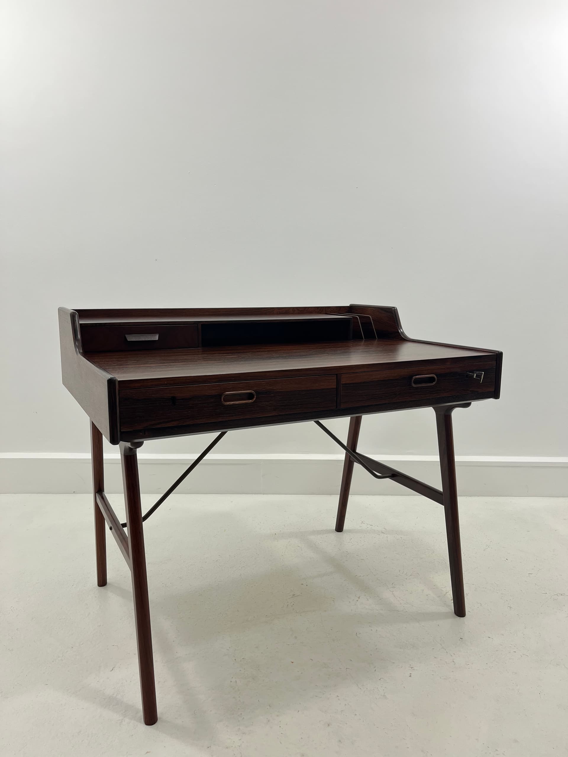 Biurko, palisander brązowy, proj. A. Wahl Iversen, Vinde Mobelfabrik, Dania, lata 60. - 229766