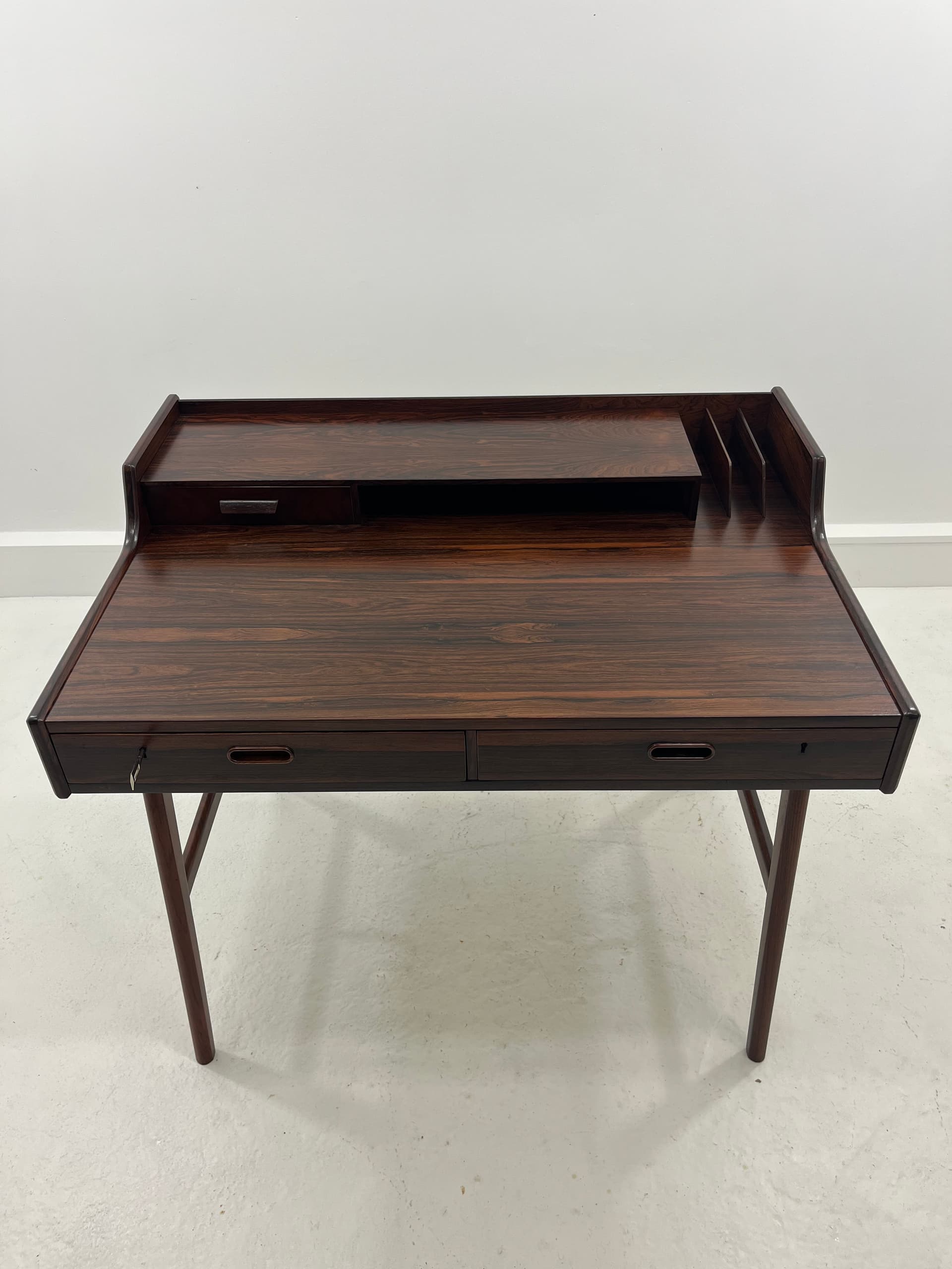 Biurko, palisander brązowy, proj. A. Wahl Iversen, Vinde Mobelfabrik, Dania, lata 60. - 229776
