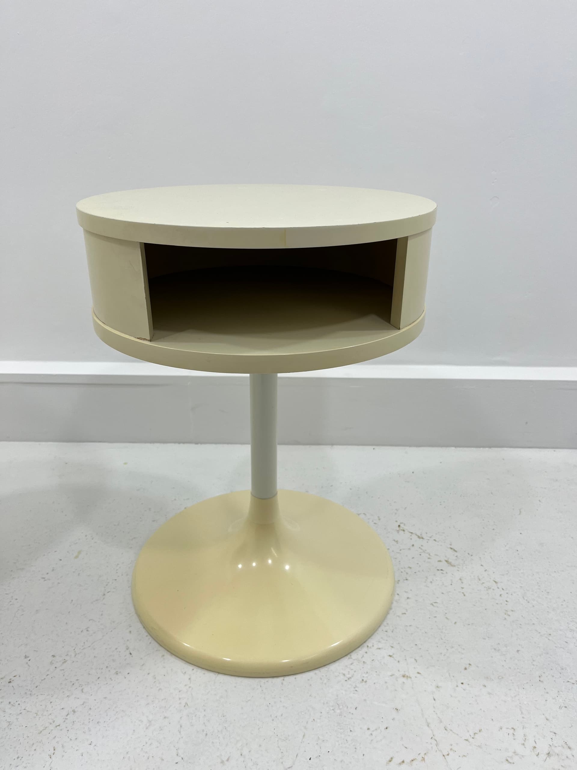 Para stolików Tulipan Space Age, beżowy, plastik, Lusch Erzeugnis, Niemcy, lata 70. - 229823