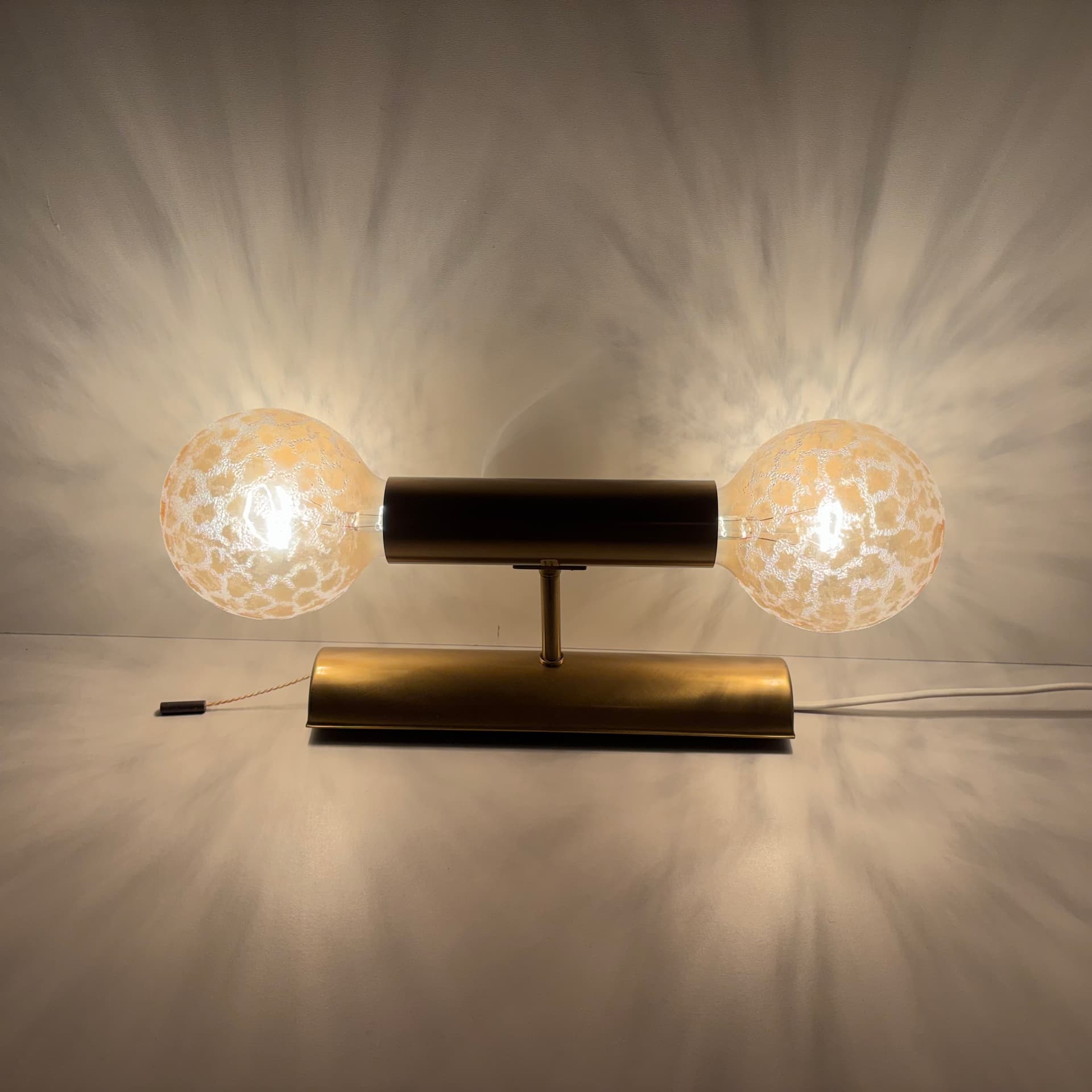 Para kinkietów, mosiądz złoty szczotkowany, Niemcy, lata 70. - 229826