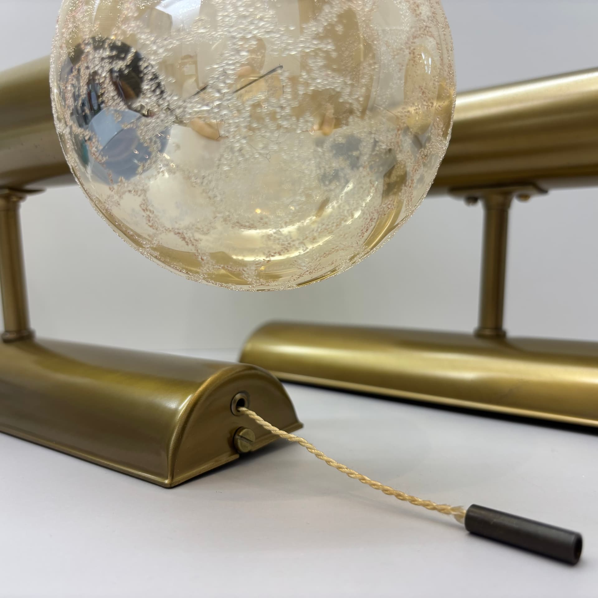 Para kinkietów, mosiądz złoty szczotkowany, Niemcy, lata 70. - 229838