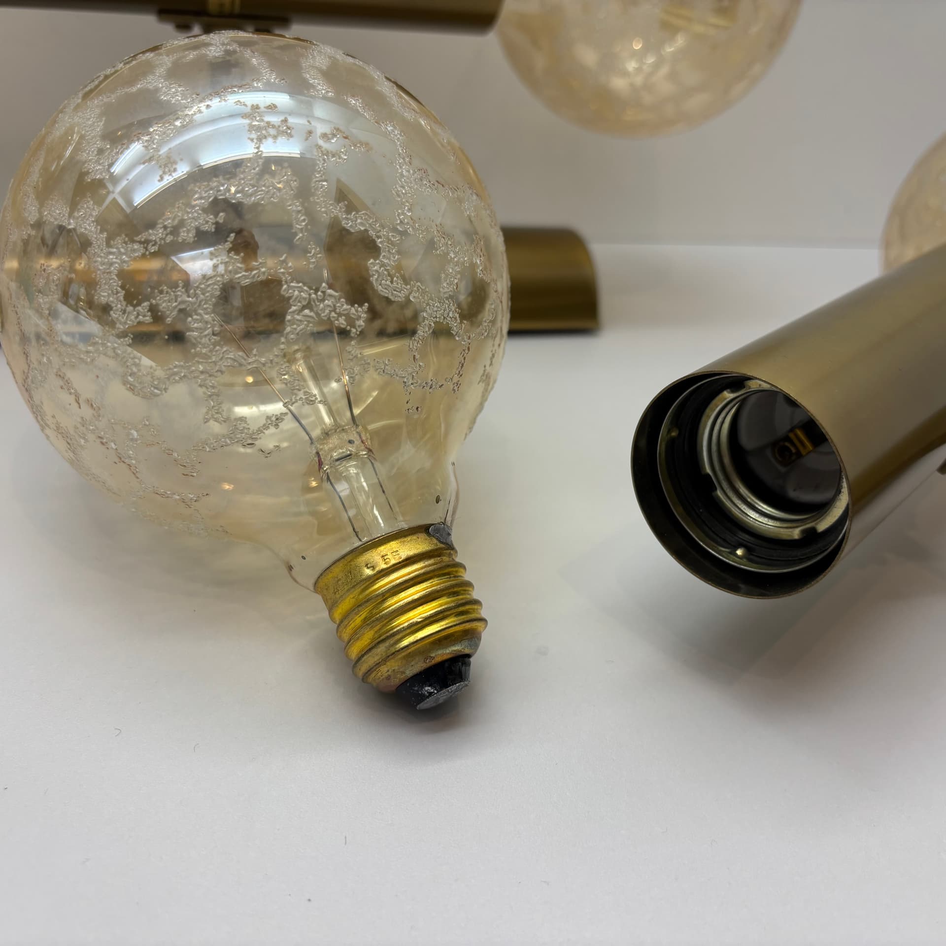 Para kinkietów, mosiądz złoty szczotkowany, Niemcy, lata 70. - 229829