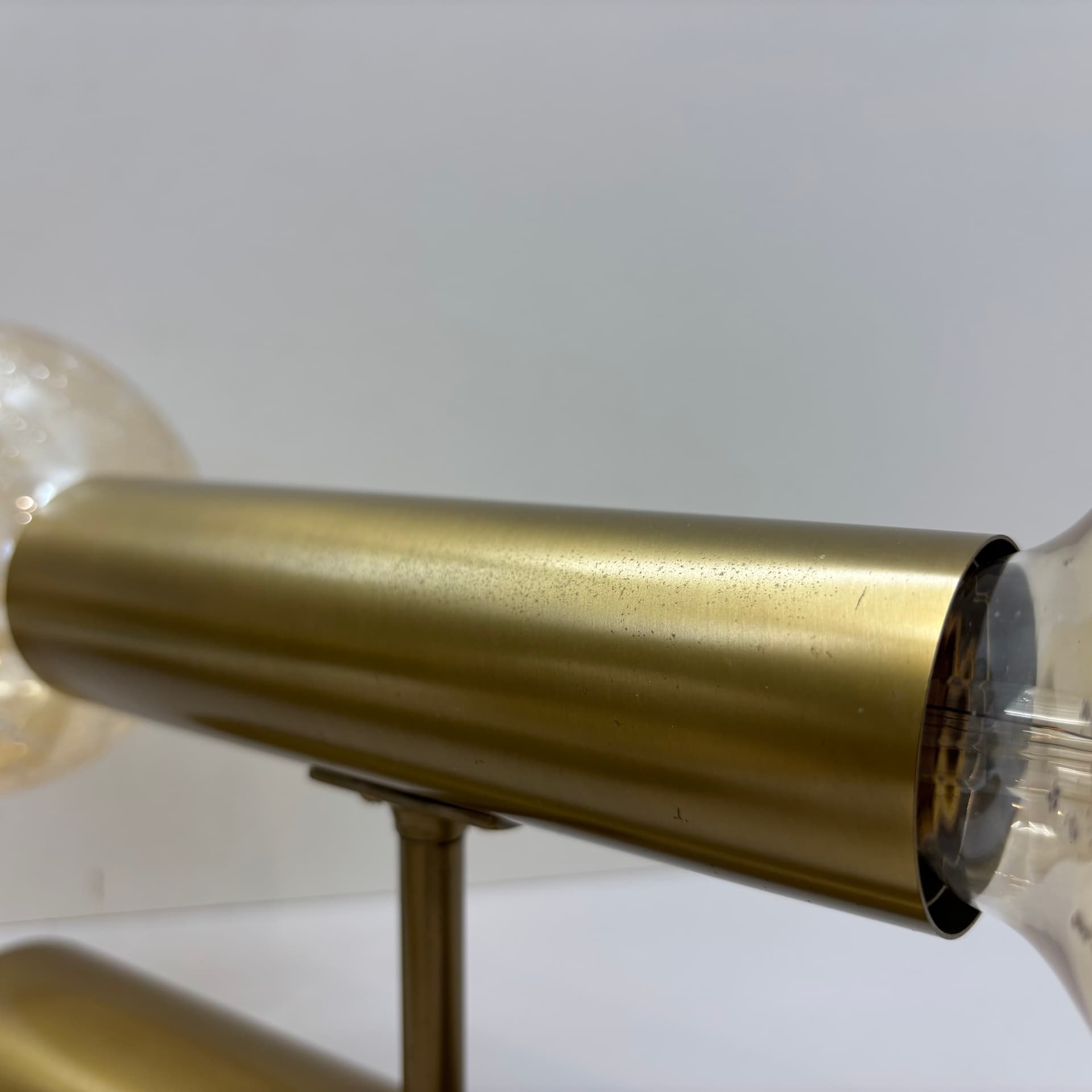 Para kinkietów, mosiądz złoty szczotkowany, Niemcy, lata 70. - 229835