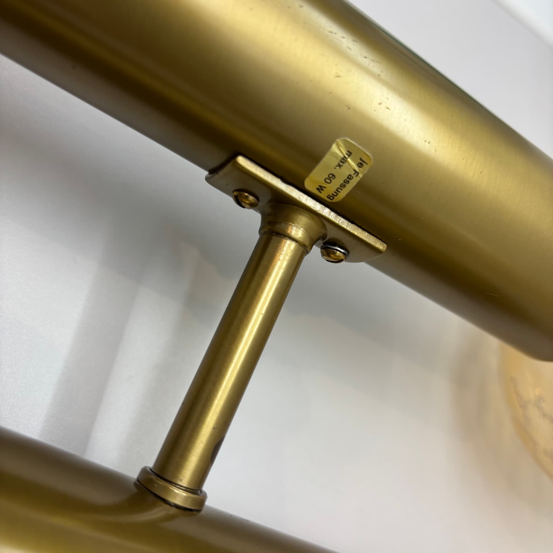 Para kinkietów, mosiądz złoty szczotkowany, Niemcy, lata 70. - 229834