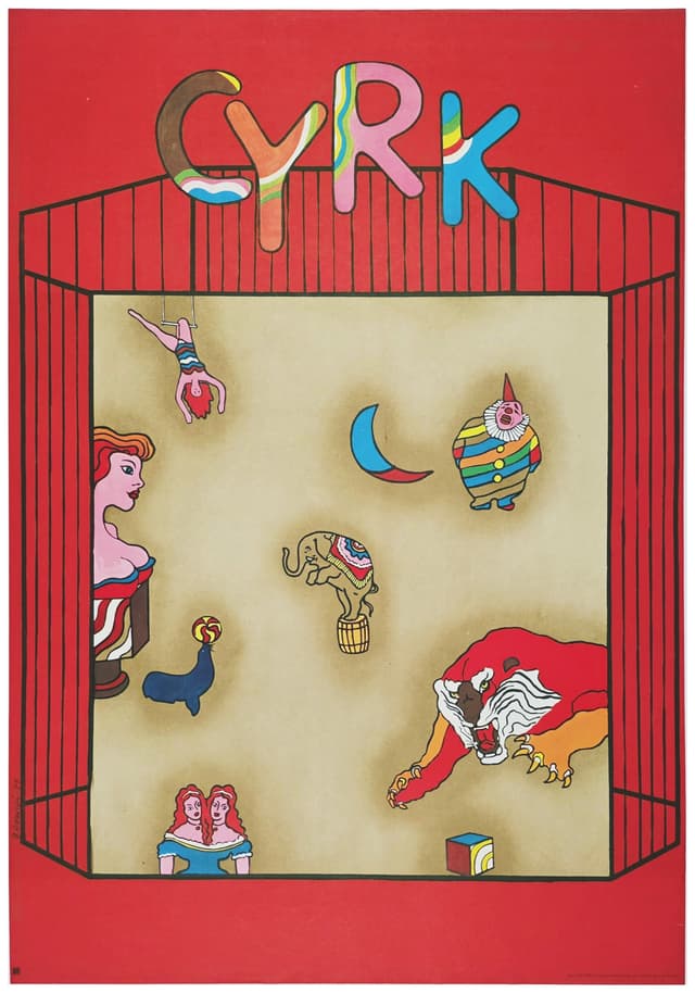 Cyrk arena (Original circus poster), by J. Różycki, 1976 - DIMENSION