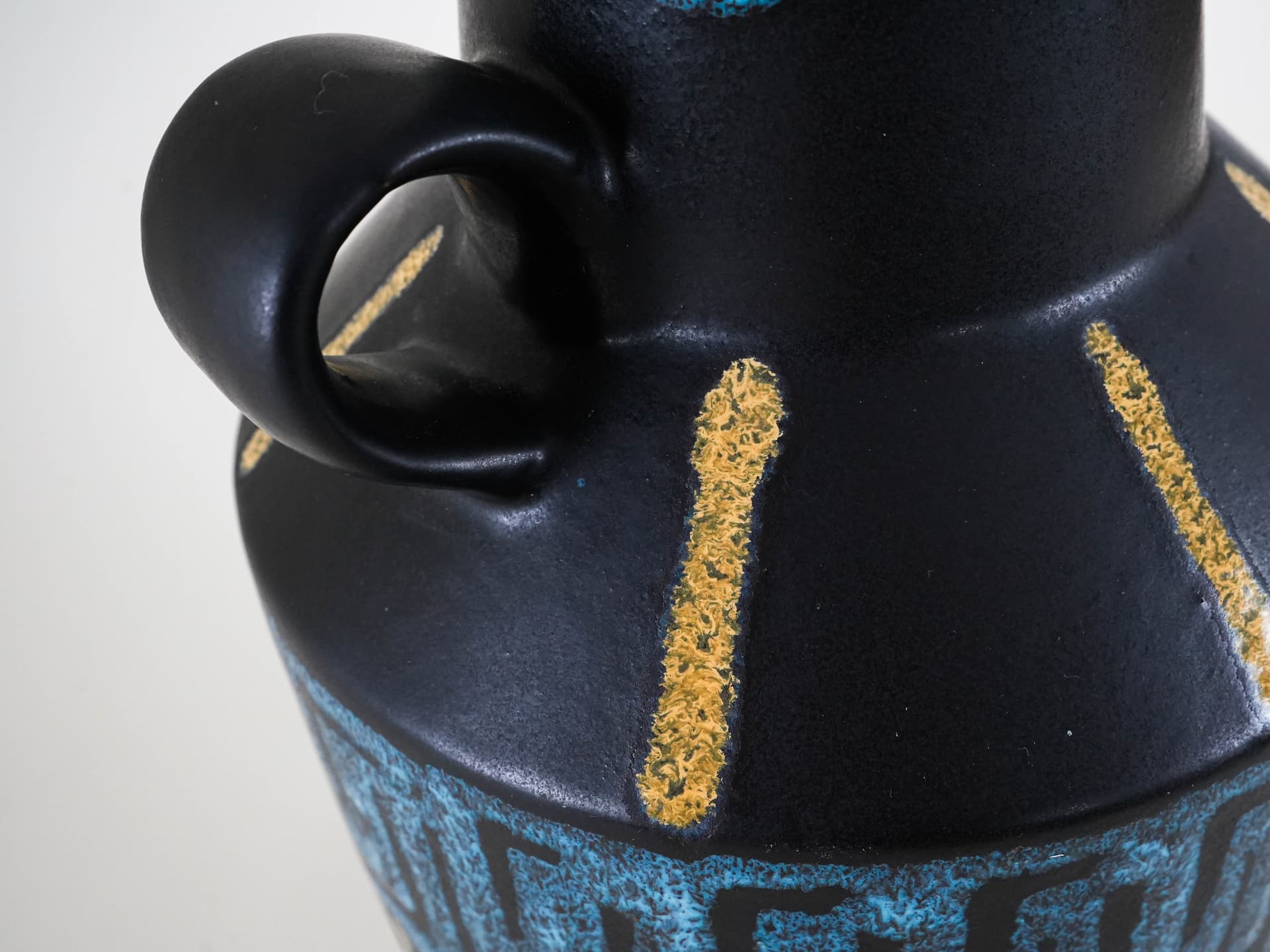 Wazon, czarny, ceramika, Niemcy, lata 80. - 230173