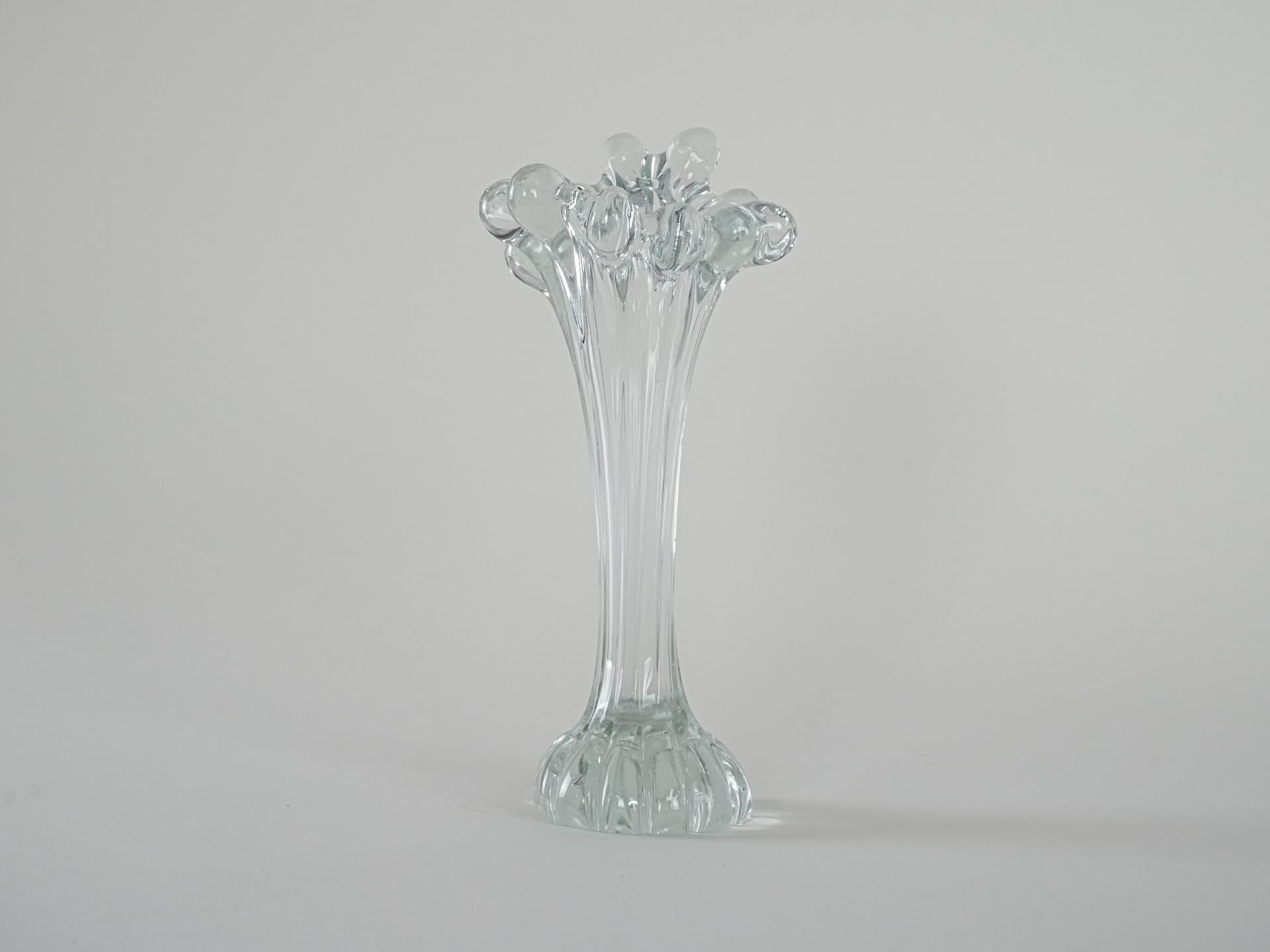 Wazon, transparentny, szkło, Dania, lata 70. - 230201